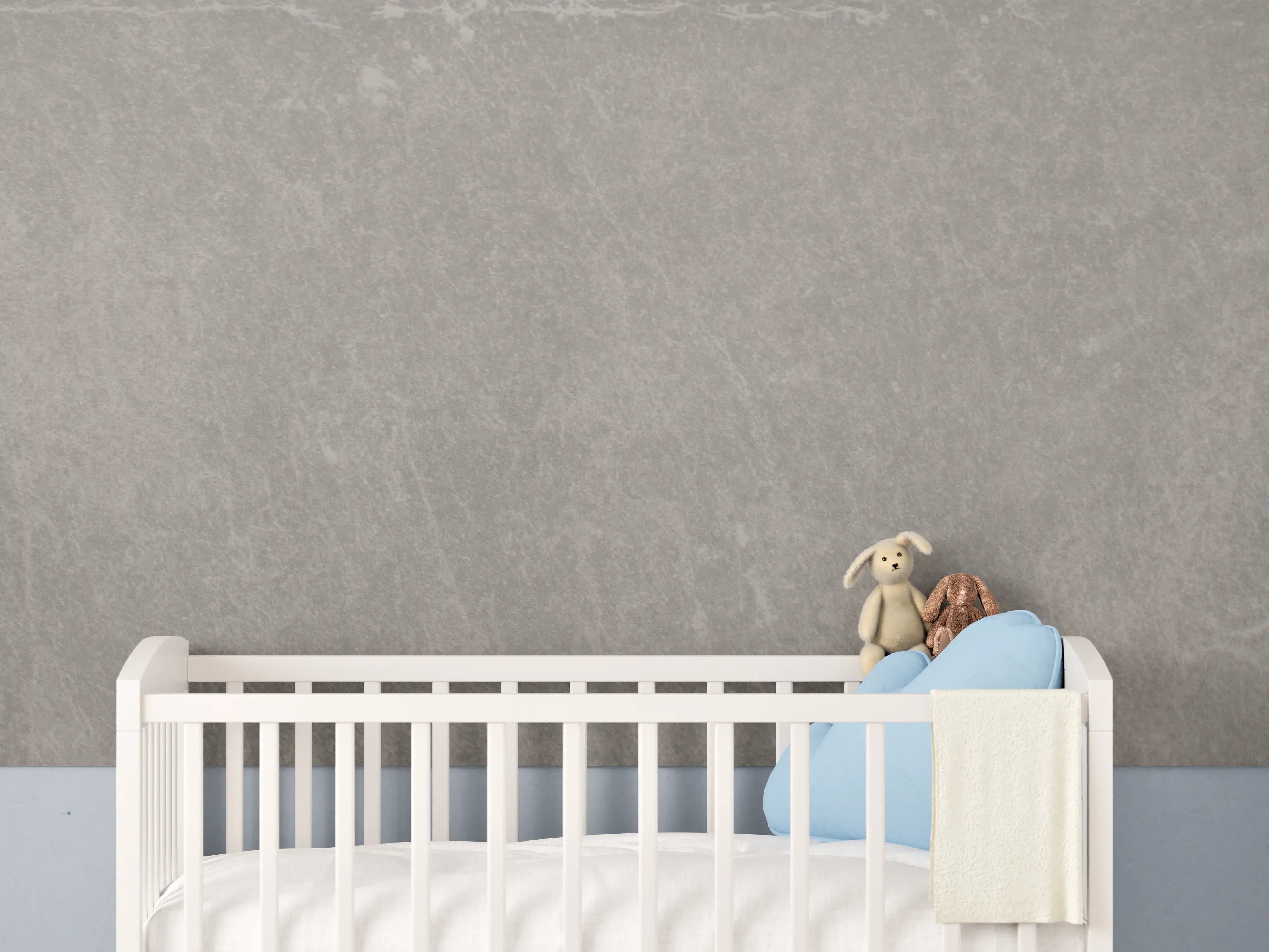 Babyzimmer Wandgestaltung - Graue Betonwand Textur