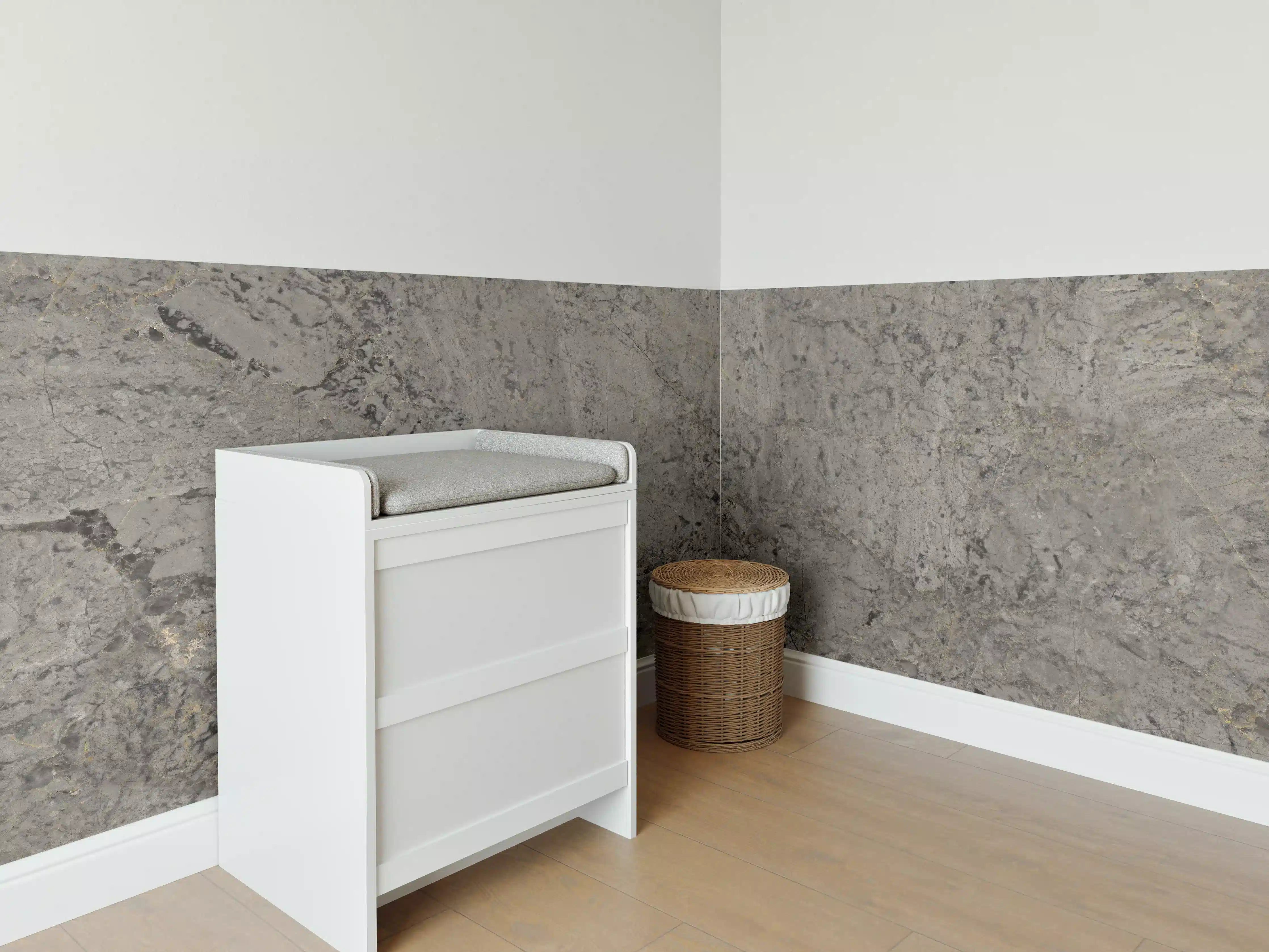 Babyzimmer Wandgestaltung - Graue Granit Textur
