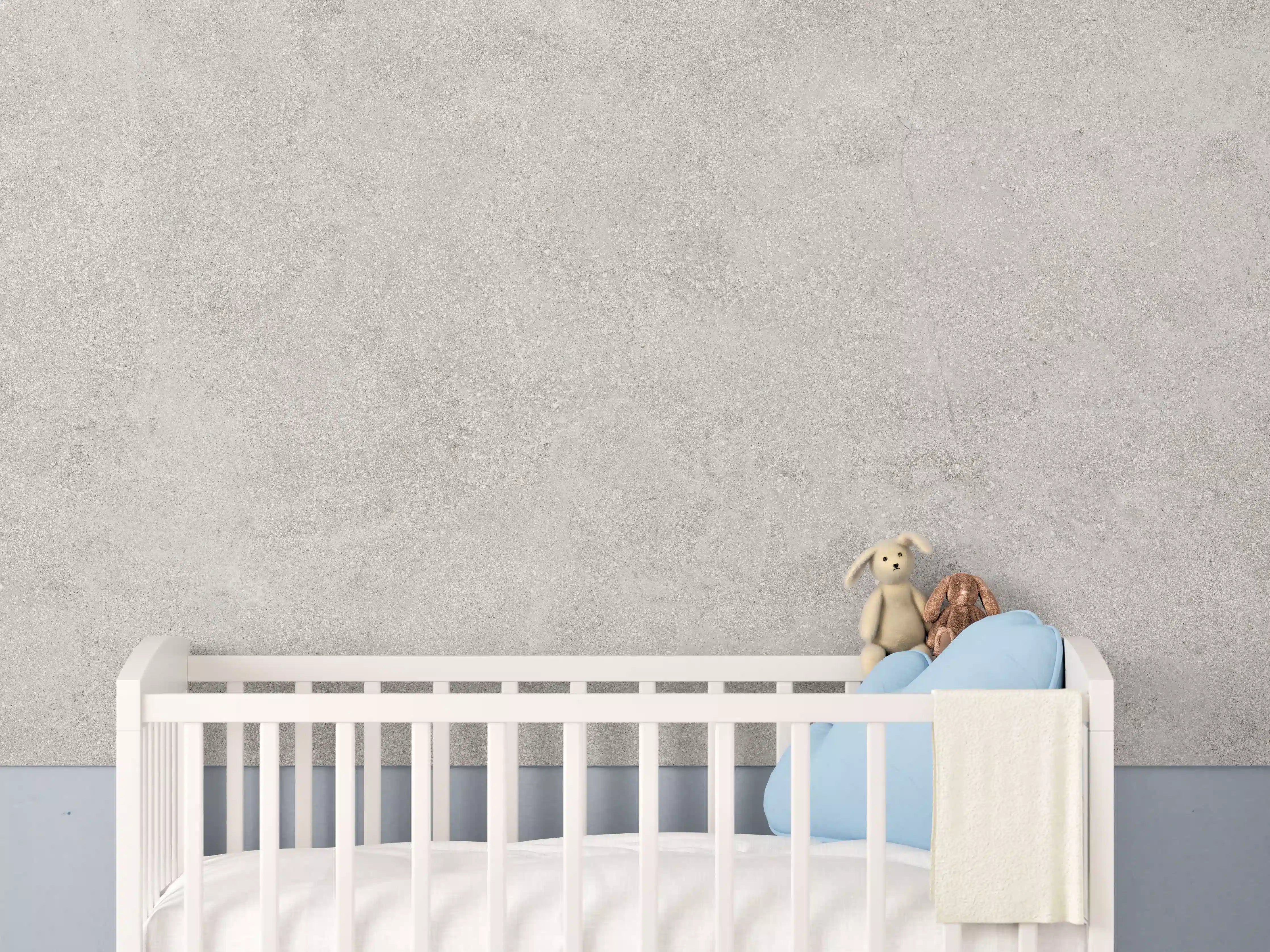 Babyzimmer Wandgestaltung - Graue Zement Struktur