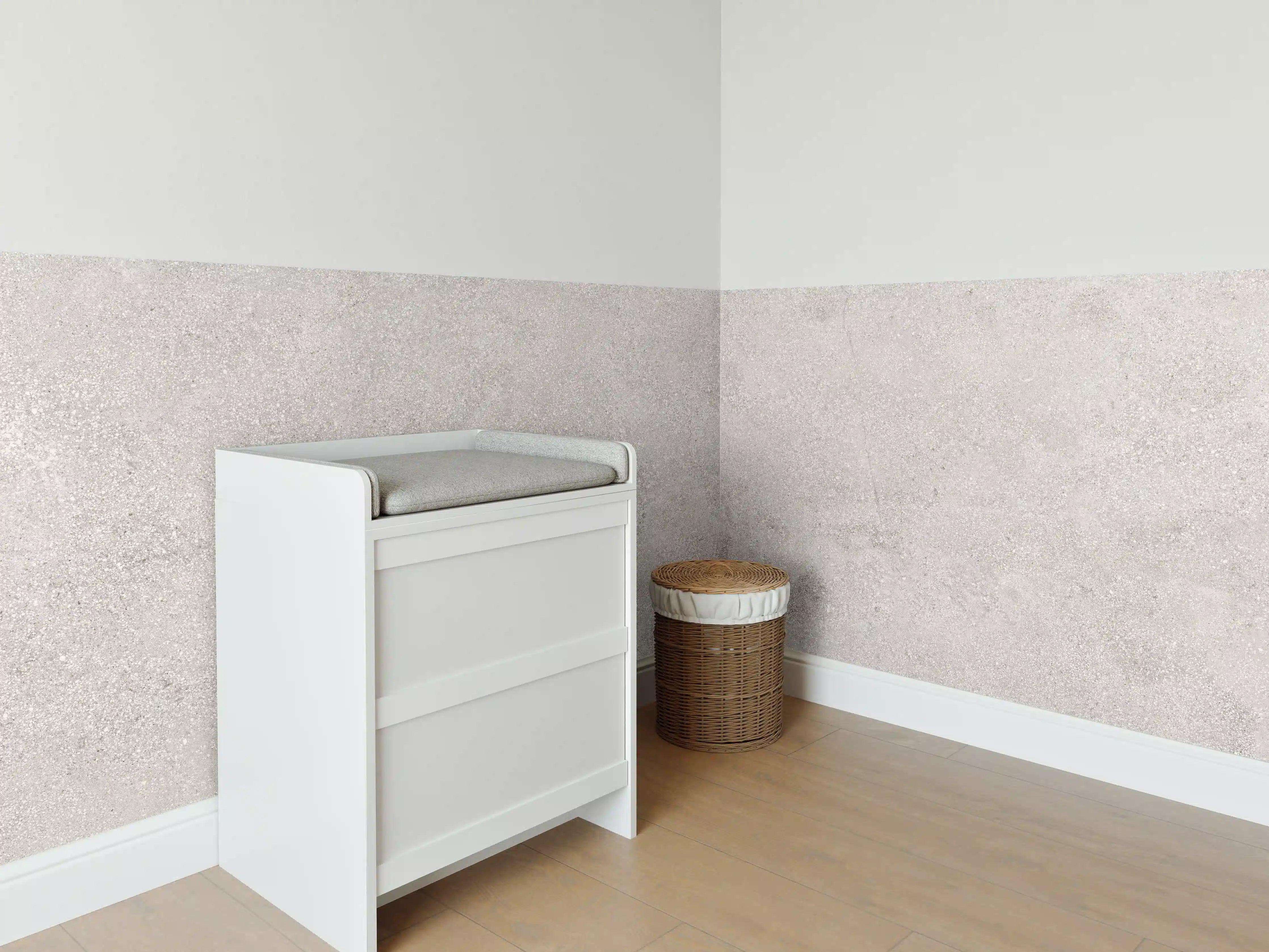 Babyzimmer Wandgestaltung - Graue Zement Struktur