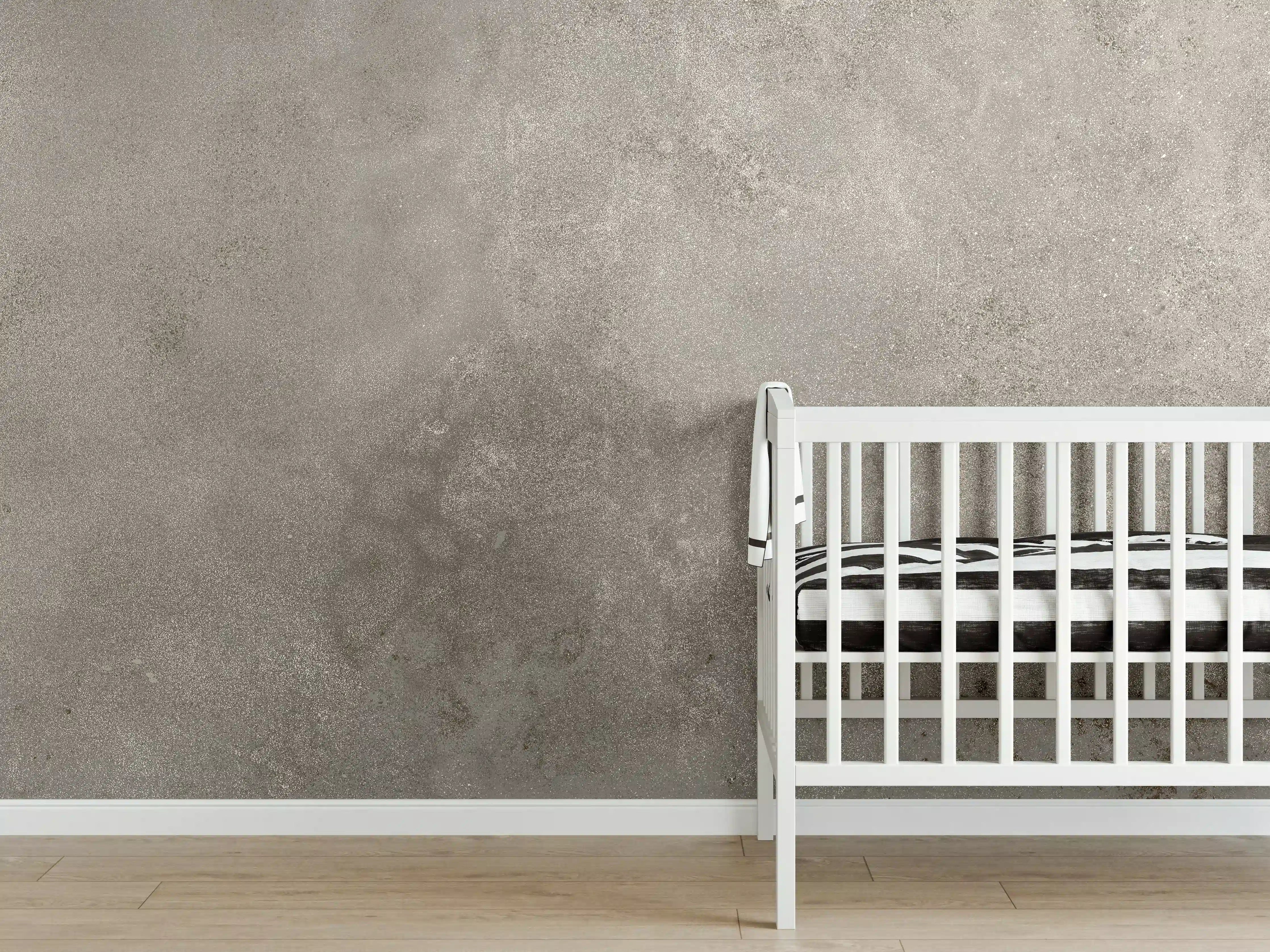 Babyzimmer Wandgestaltung - Graue alte Kalksteinwand
