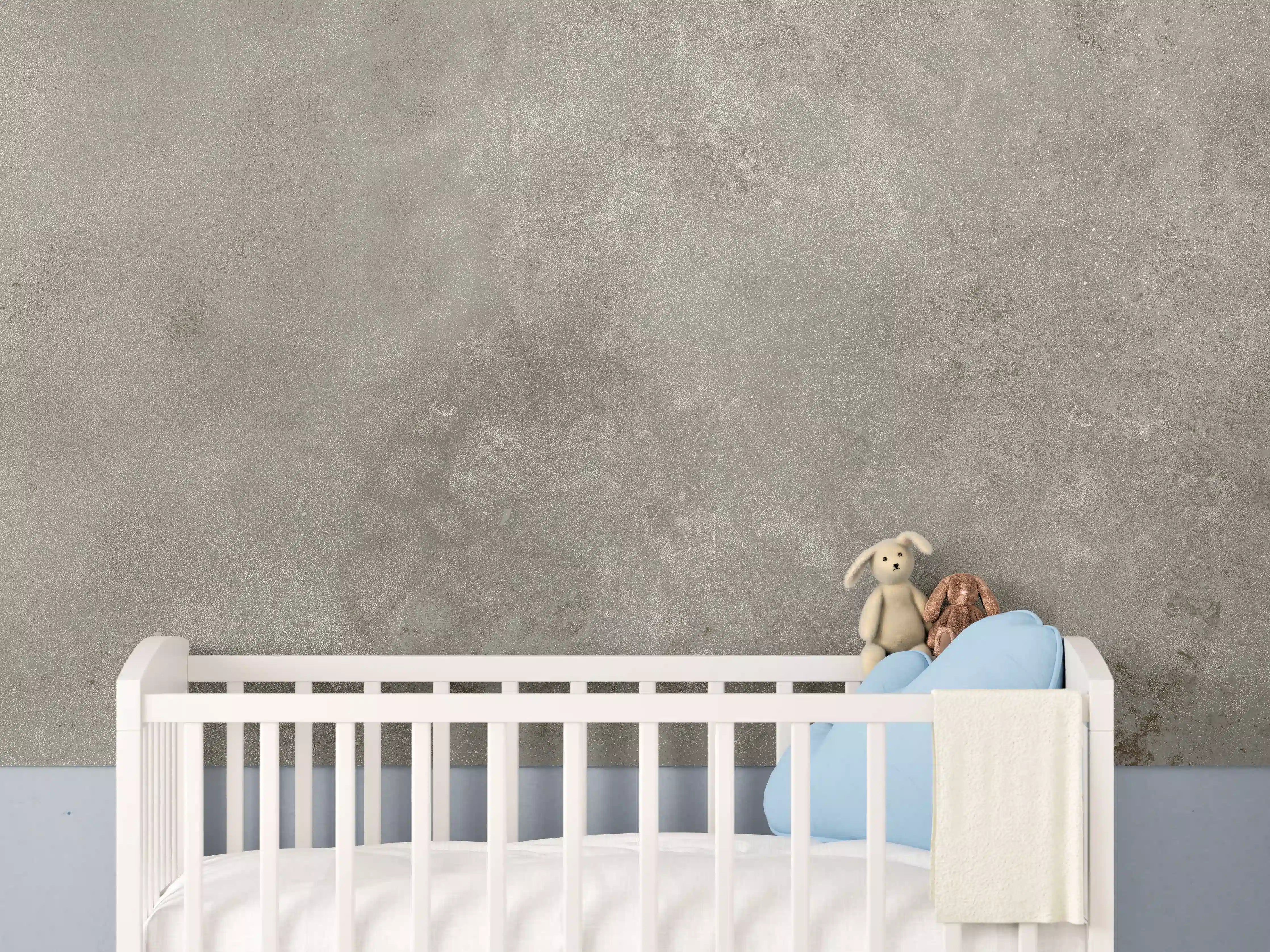 Babyzimmer Wandgestaltung - Graue alte Kalksteinwand