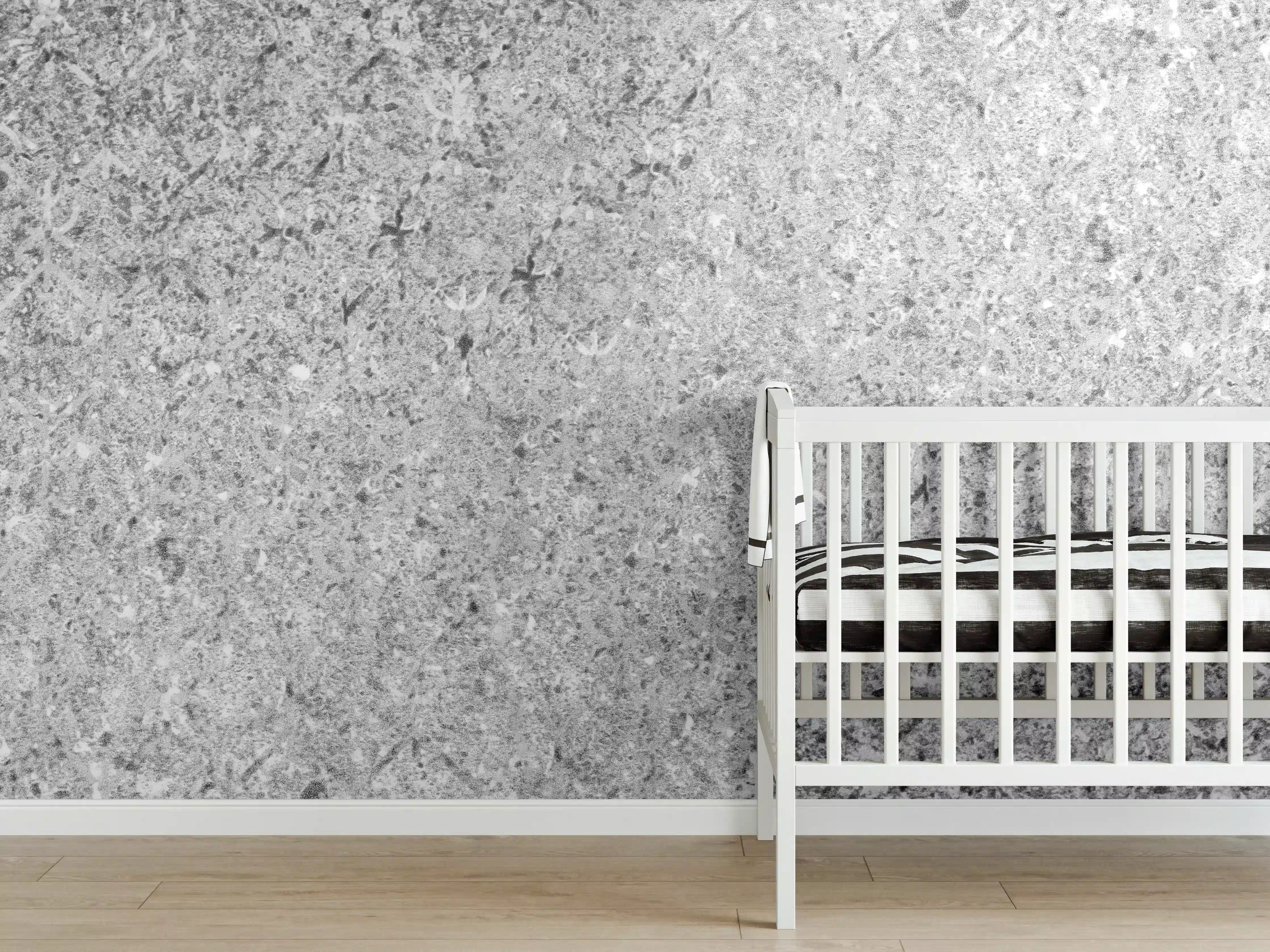Babyzimmer Wandgestaltung - Graue schäbige Betonwand