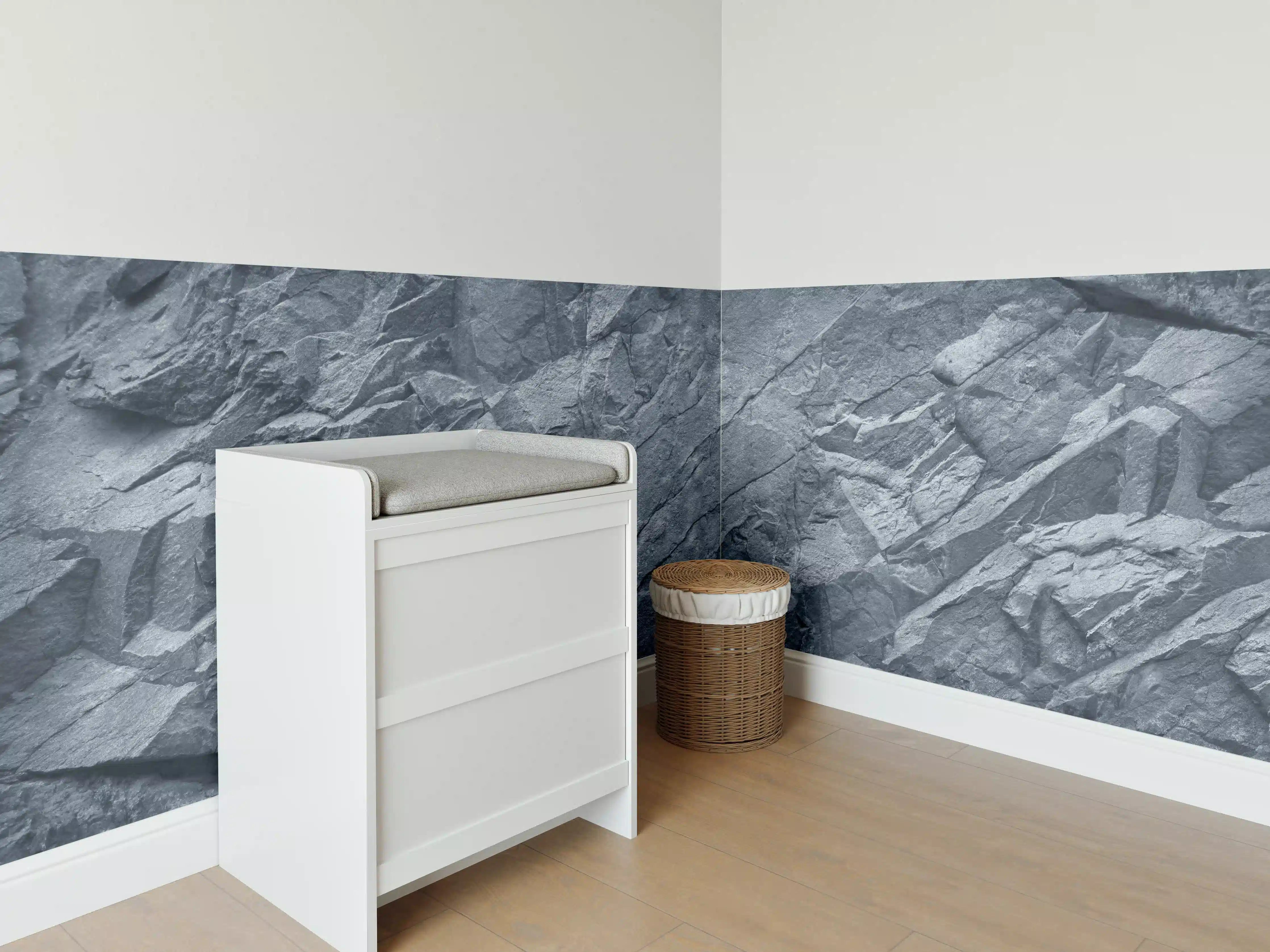 Babyzimmer Wandgestaltung - Grauer Fels