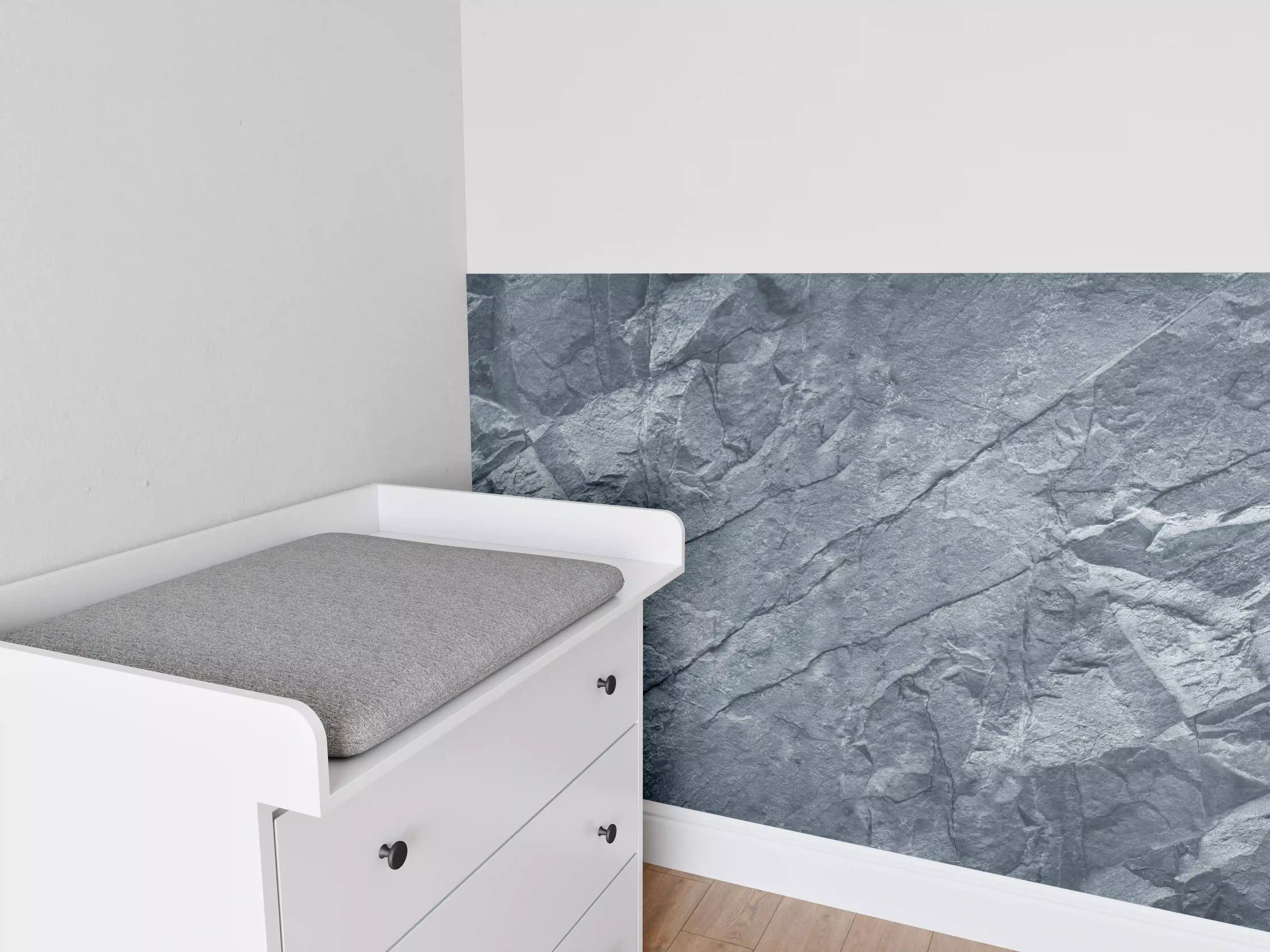 Babyzimmer Wandgestaltung - Grauer Fels