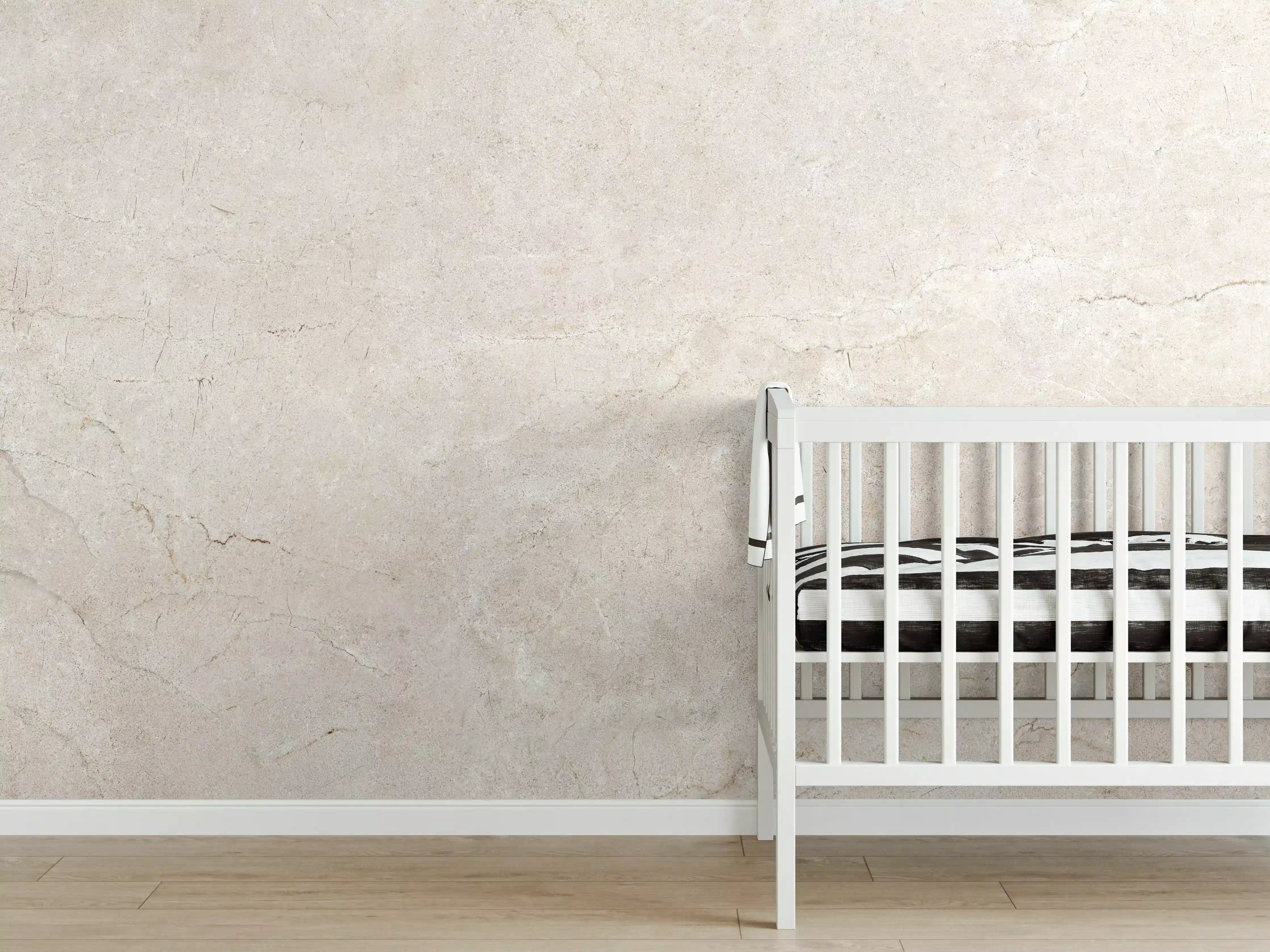 Babyzimmer Wandgestaltung - Grauer Marmor auf steinigem Hintergrund