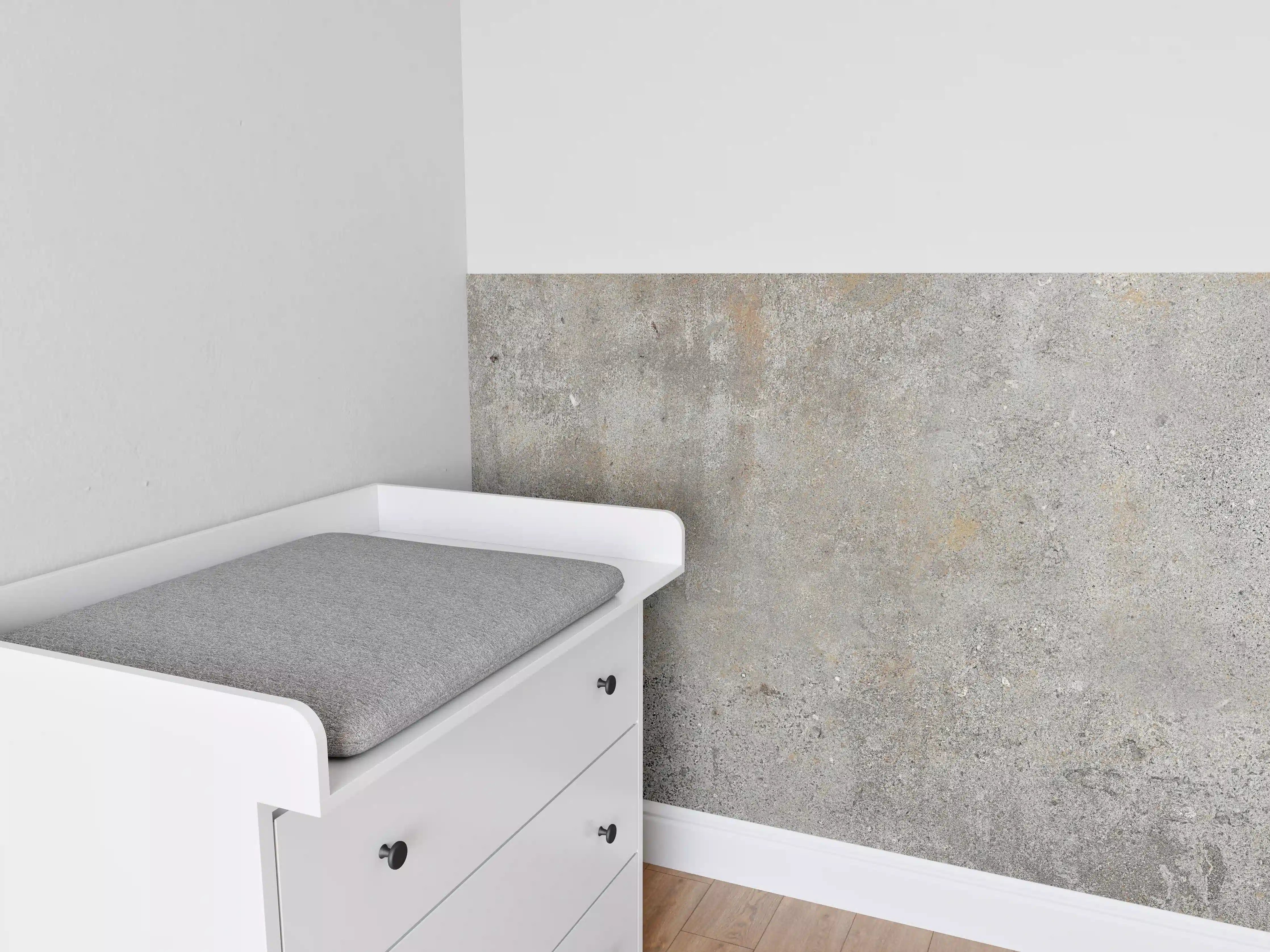 Babyzimmer Wandgestaltung - Grauer rustikaler Beton