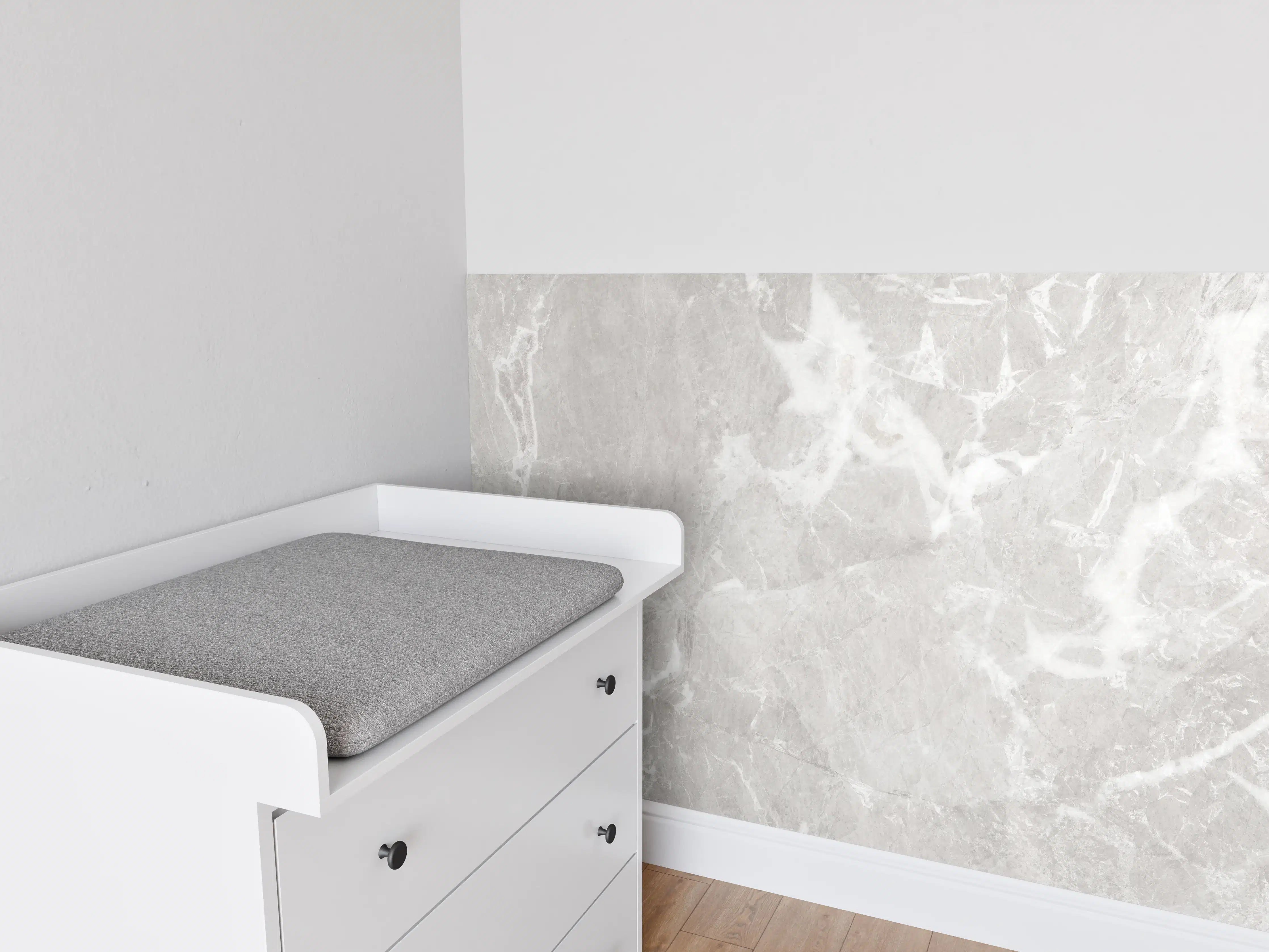 Babyzimmer Wandgestaltung - Graues Fliesen Muster