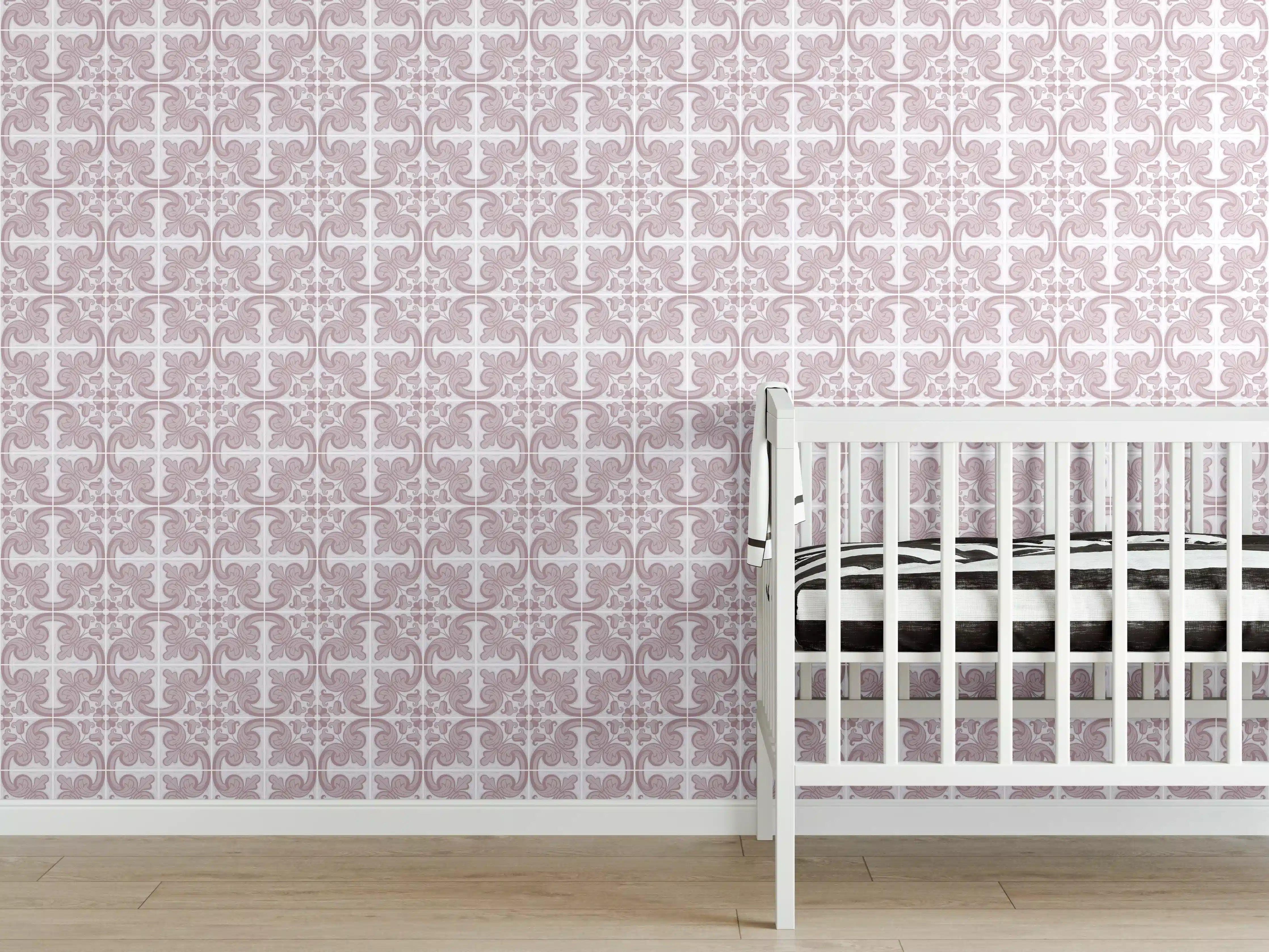Babyzimmer Wandgestaltung - Graues Nahtloses Designer-Muster