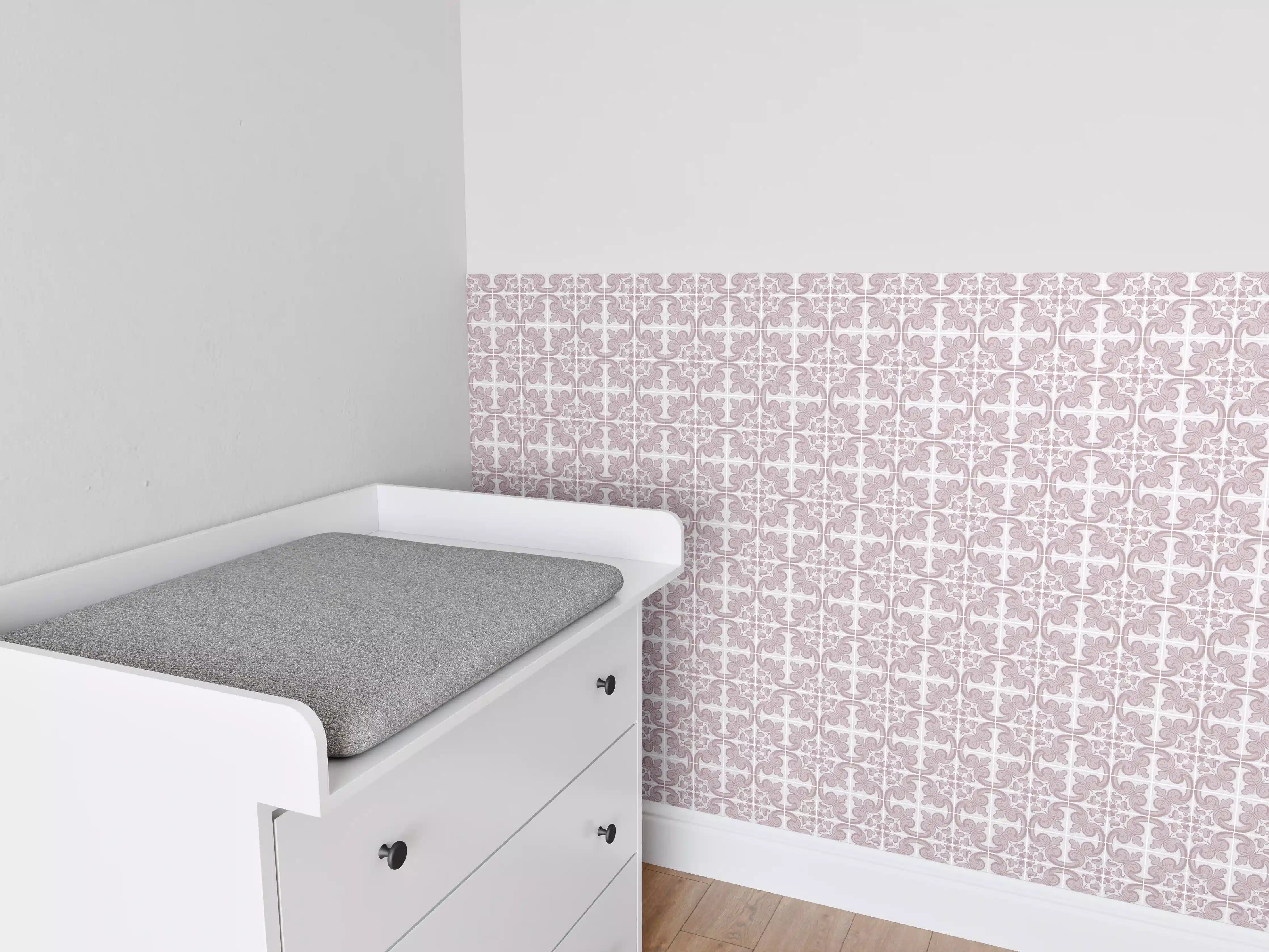 Babyzimmer Wandgestaltung - Graues Nahtloses Designer-Muster