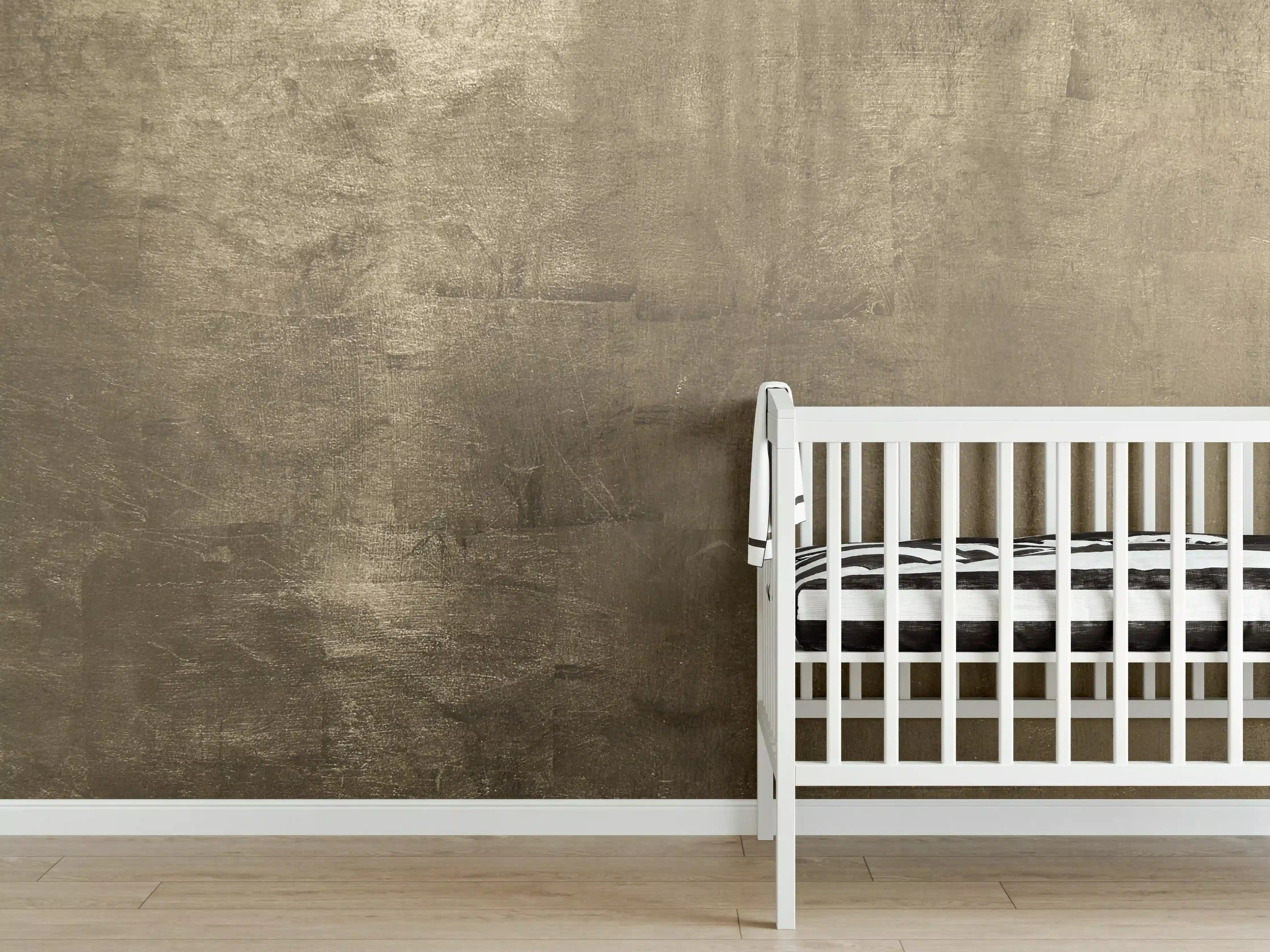 Babyzimmer Wandgestaltung - Graues Weiß: Beton-Ästhetik