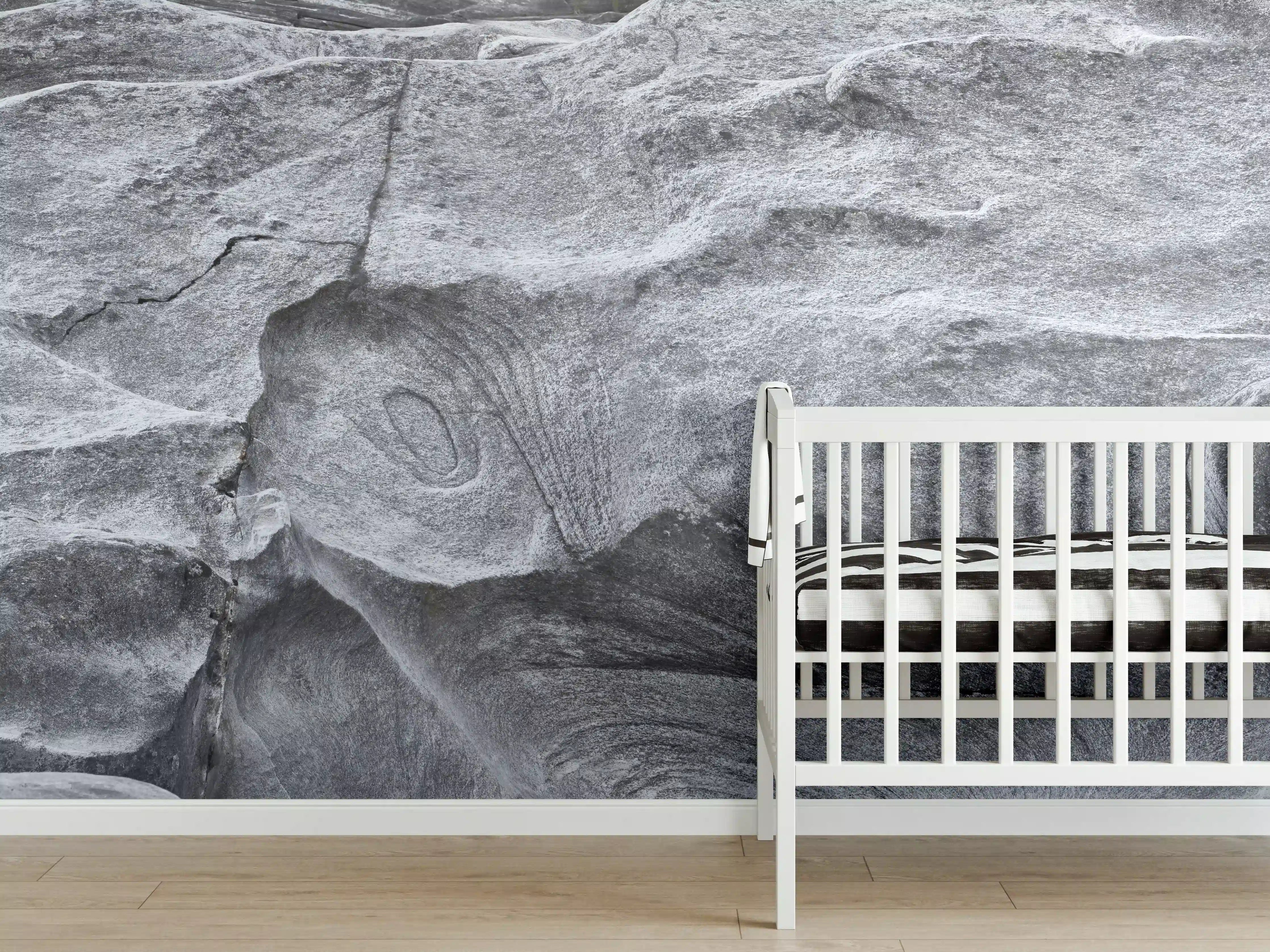 Babyzimmer Wandgestaltung - Grauschattierter Verzasca-Felsen