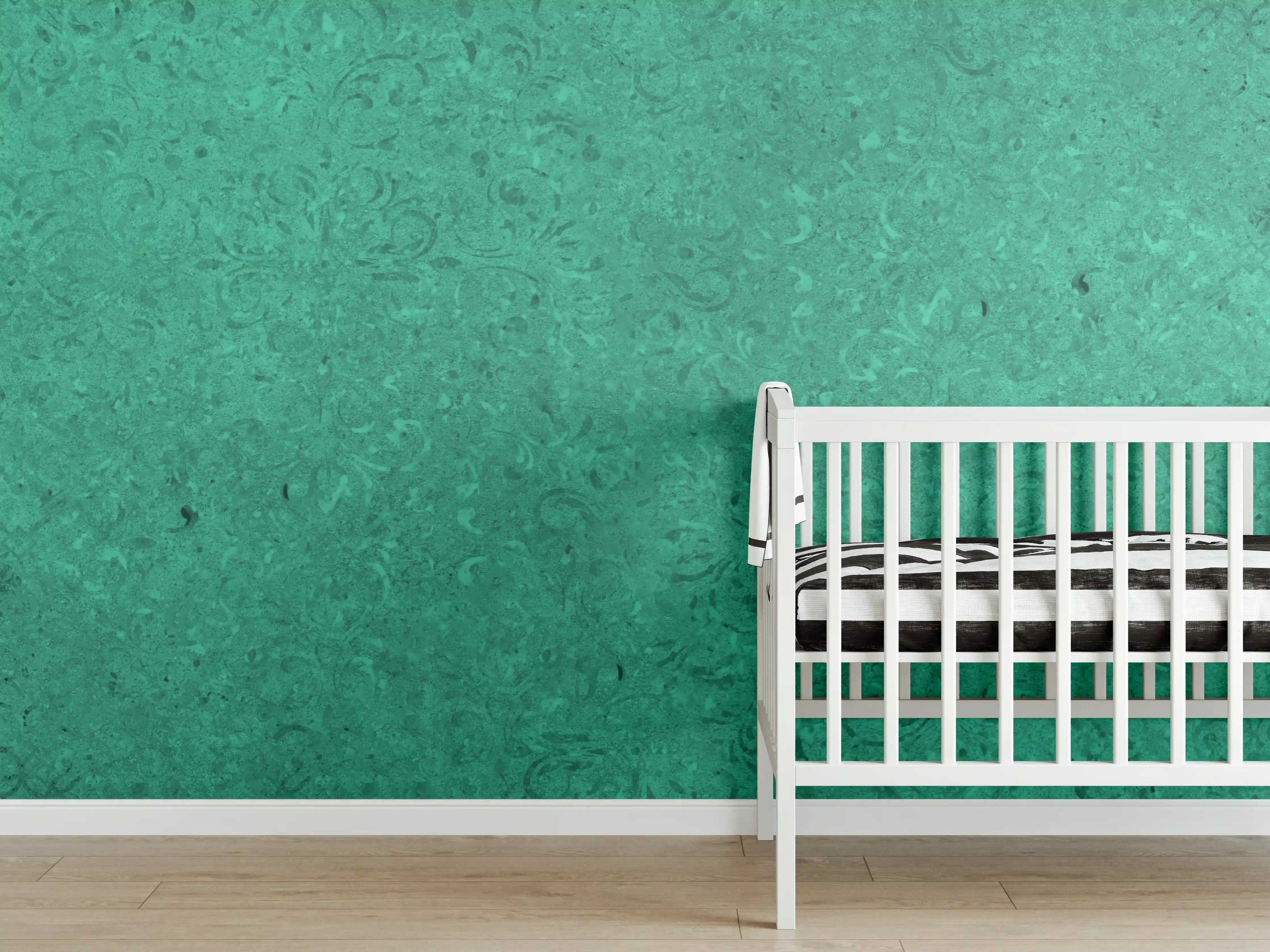 Babyzimmer Wandgestaltung - Grün Vintage Wandtextur