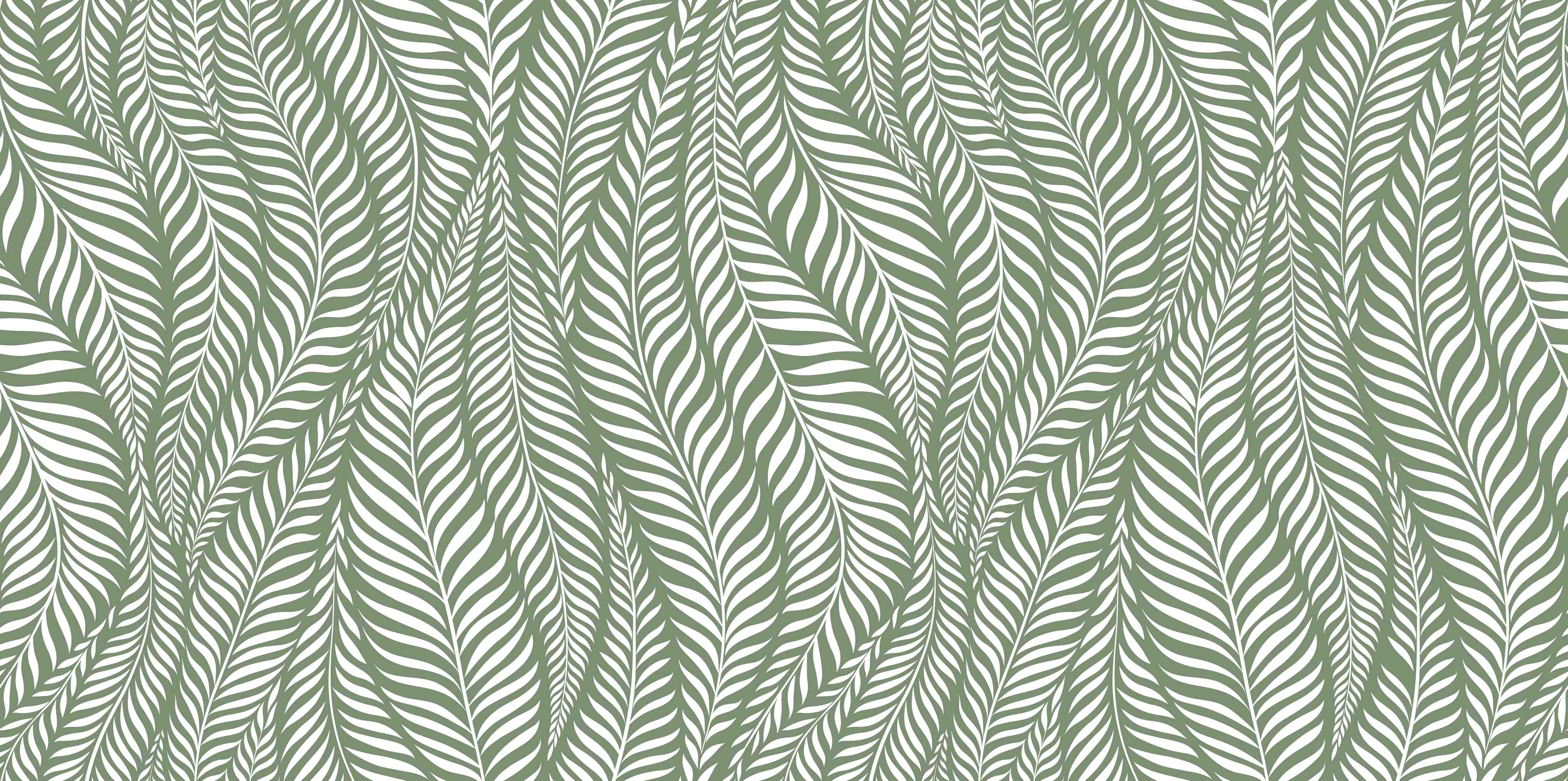 Babyzimmer Wandgestaltung-Grüne Blätter Wandtapete