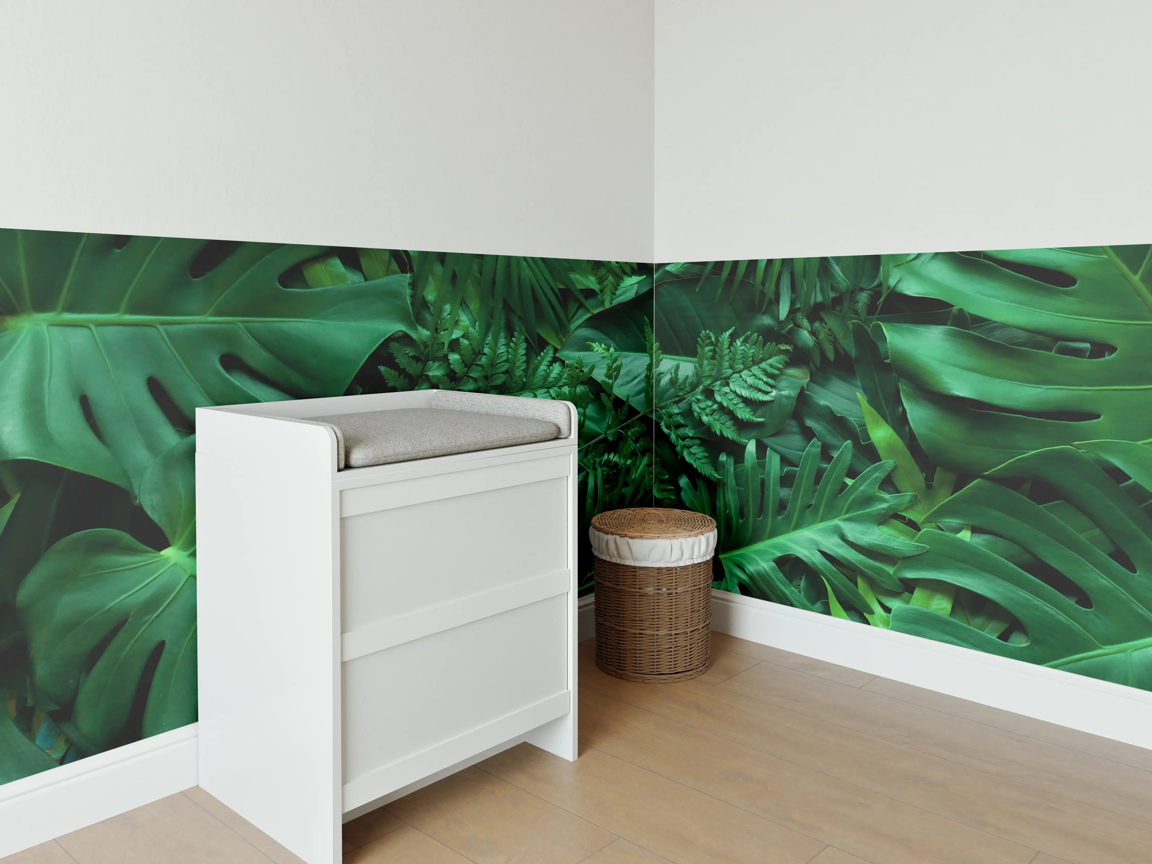 Babyzimmer Wandgestaltung - Grüne tropische Natur