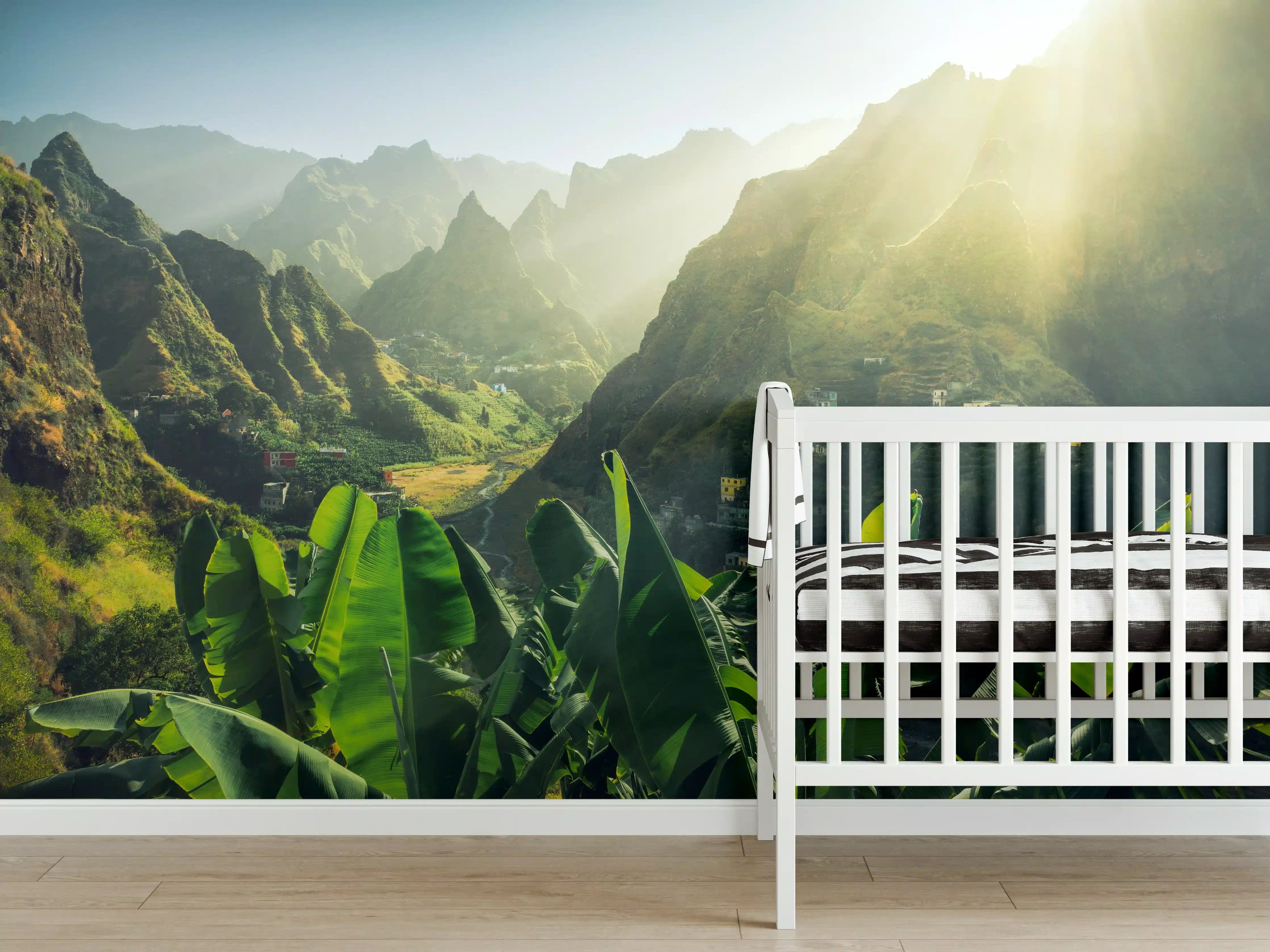 Babyzimmer Wandgestaltung - Grünes Kapverdisches Tal