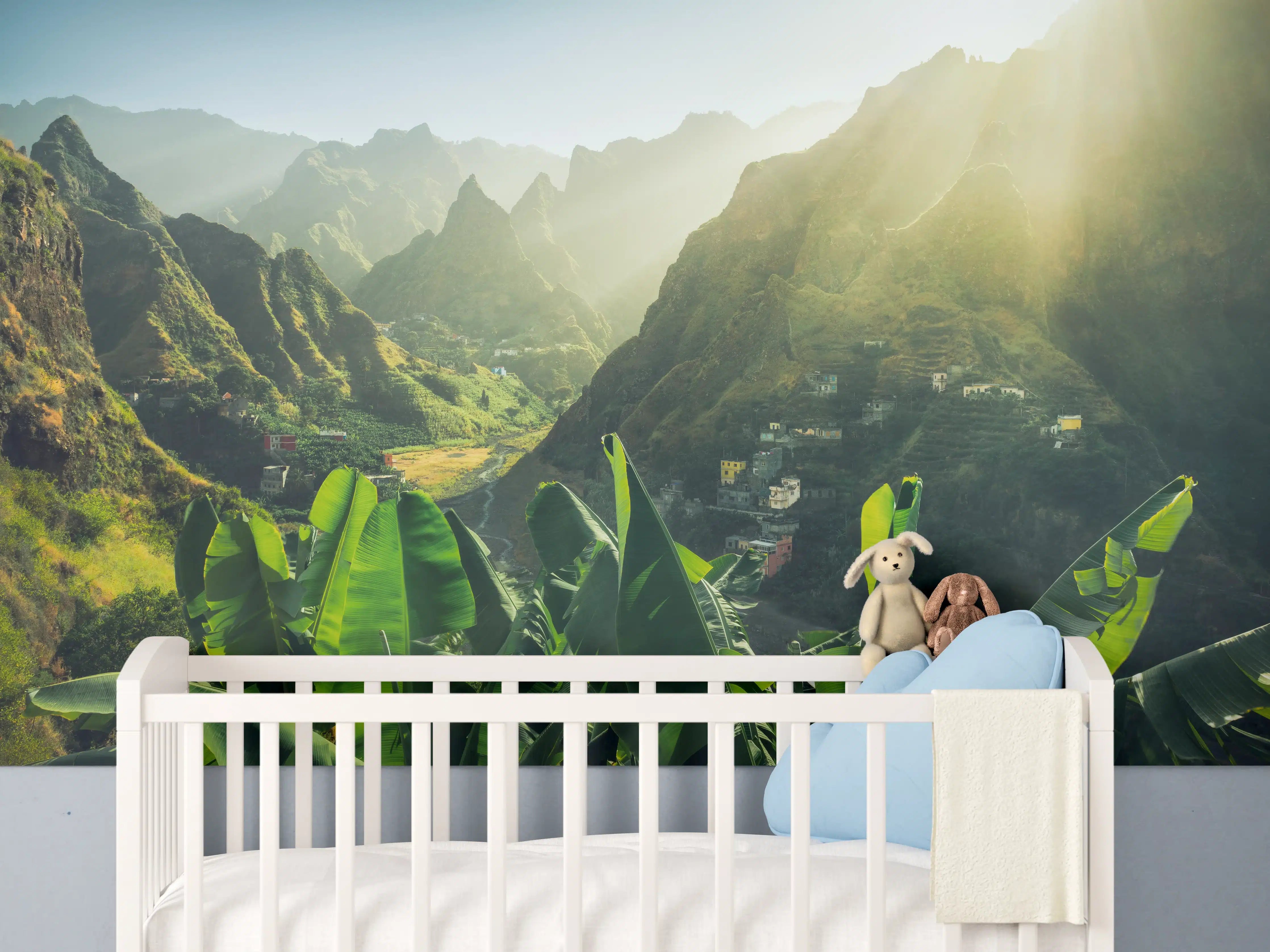 Babyzimmer Wandgestaltung - Grünes Kapverdisches Tal