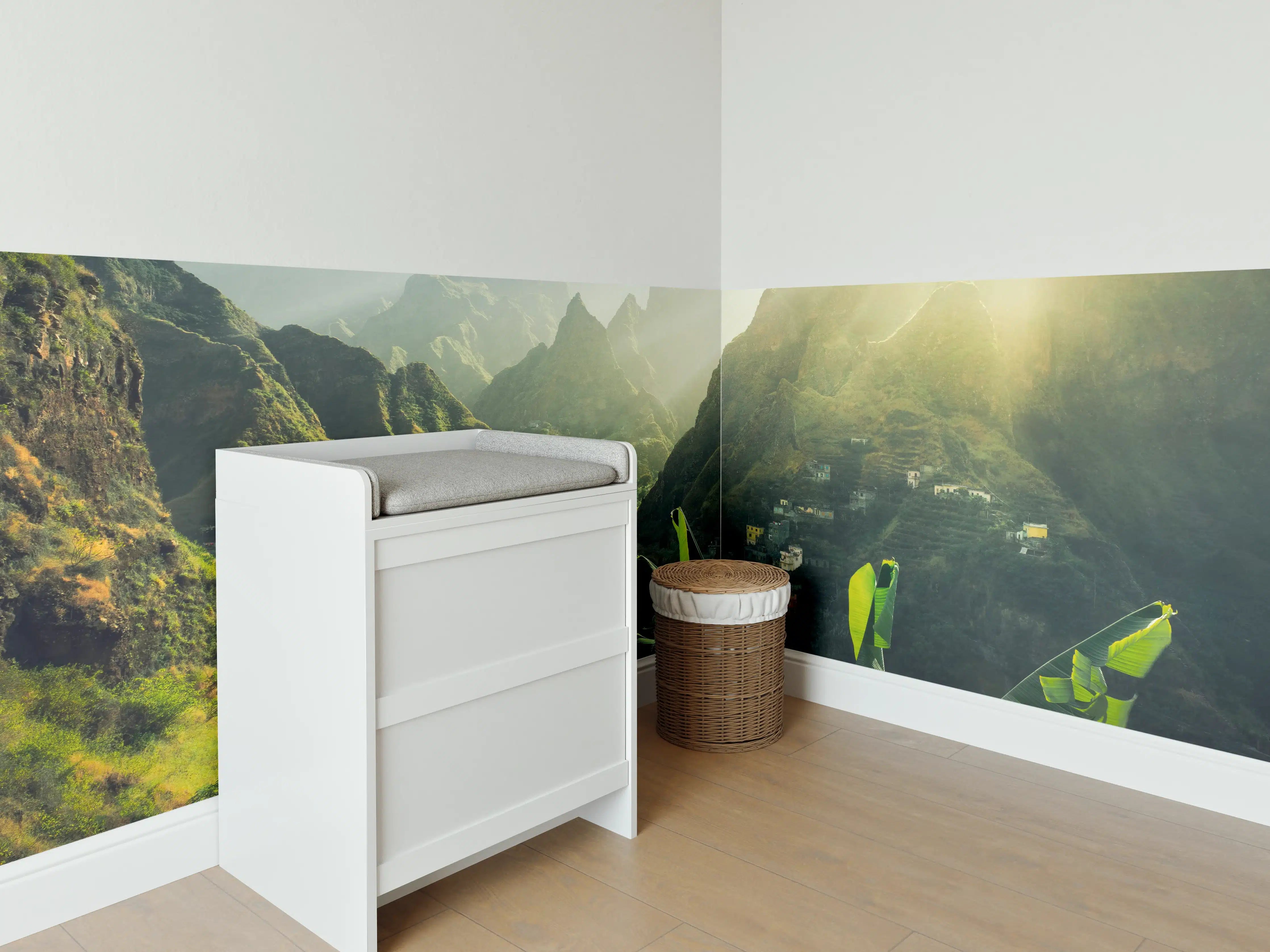 Babyzimmer Wandgestaltung - Grünes Kapverdisches Tal