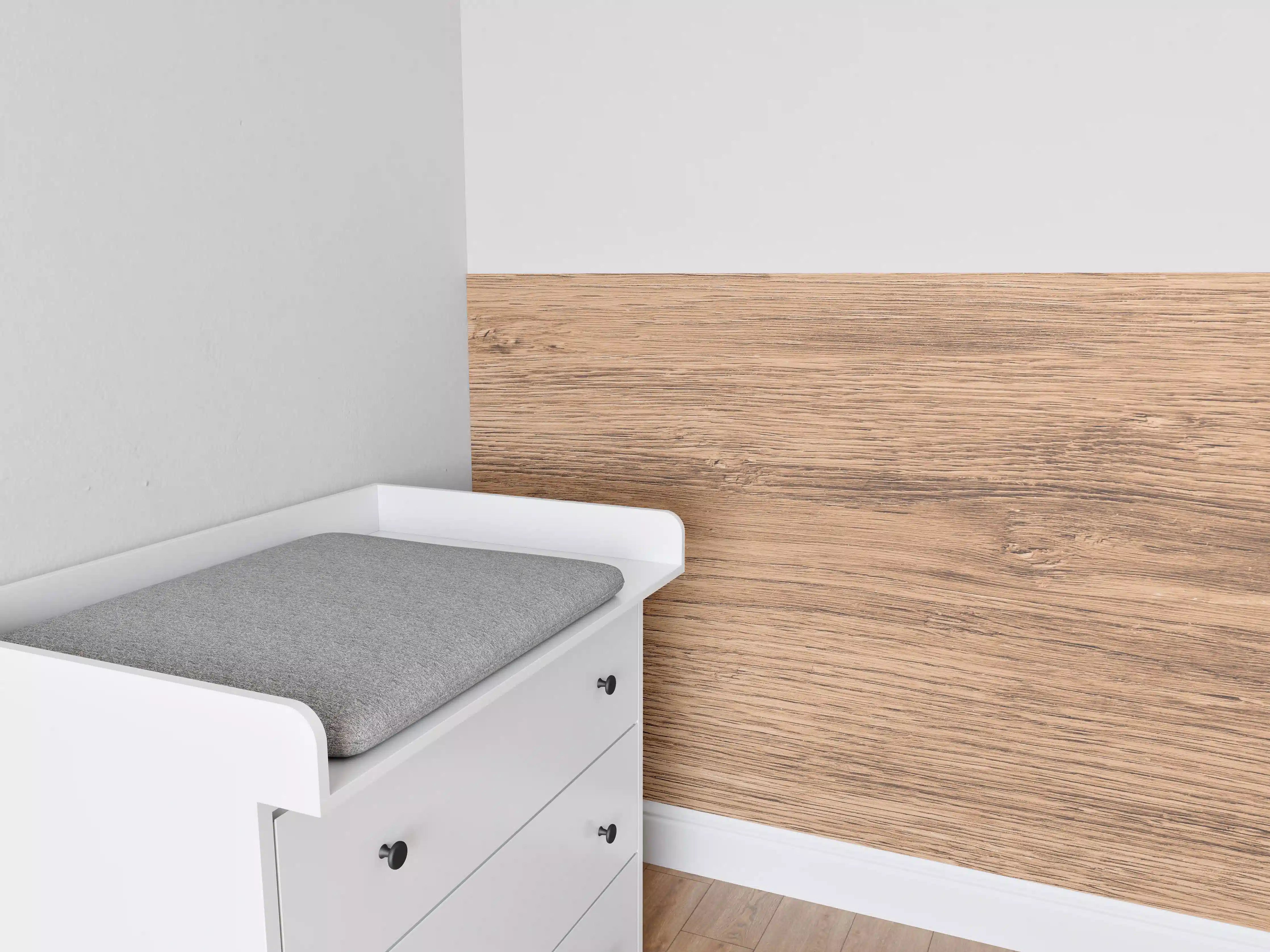 Babyzimmer Wandgestaltung - Hartholz Eiche Textur
