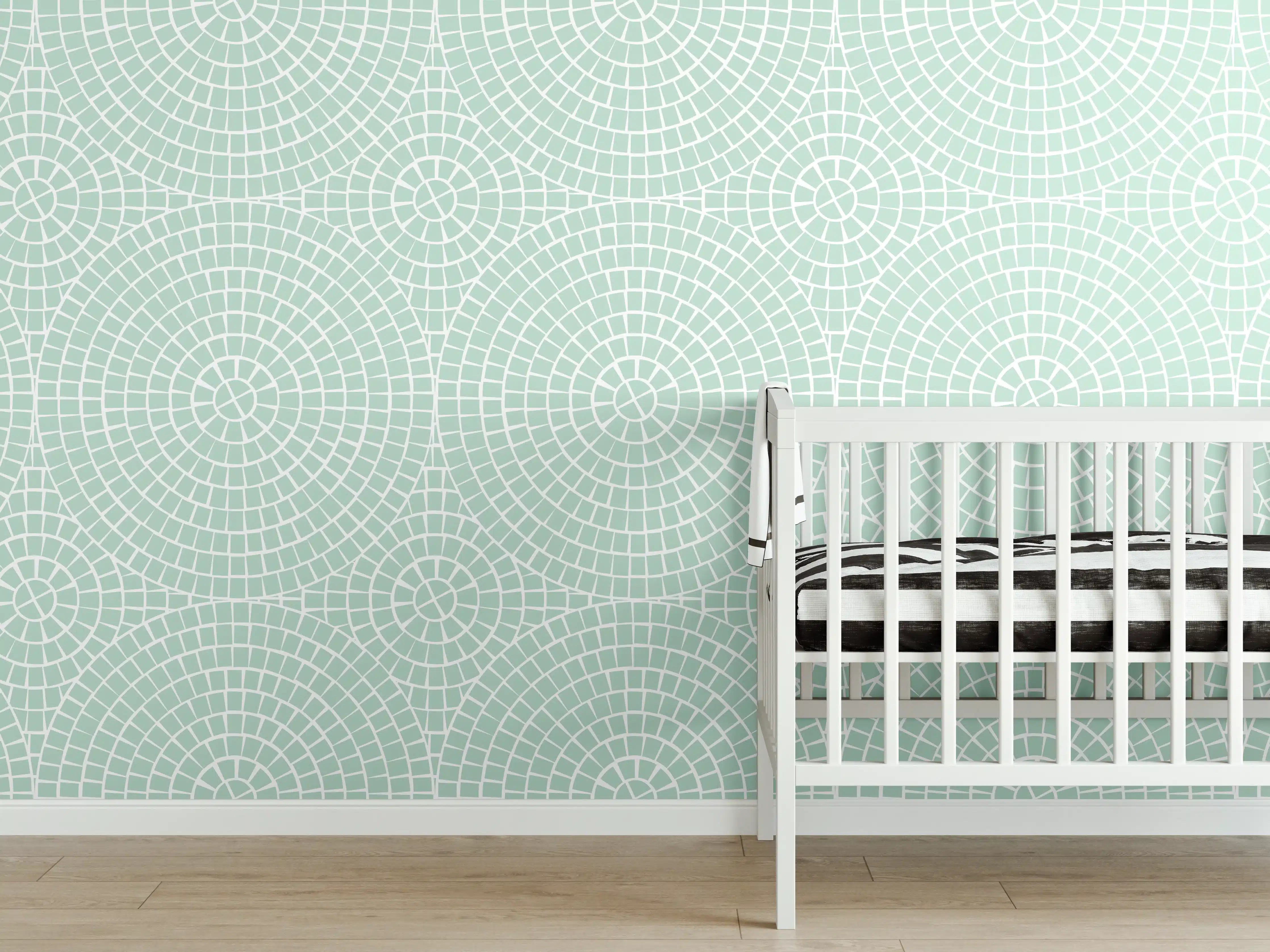 Babyzimmer Wandgestaltung - Helle Marmor-Textur