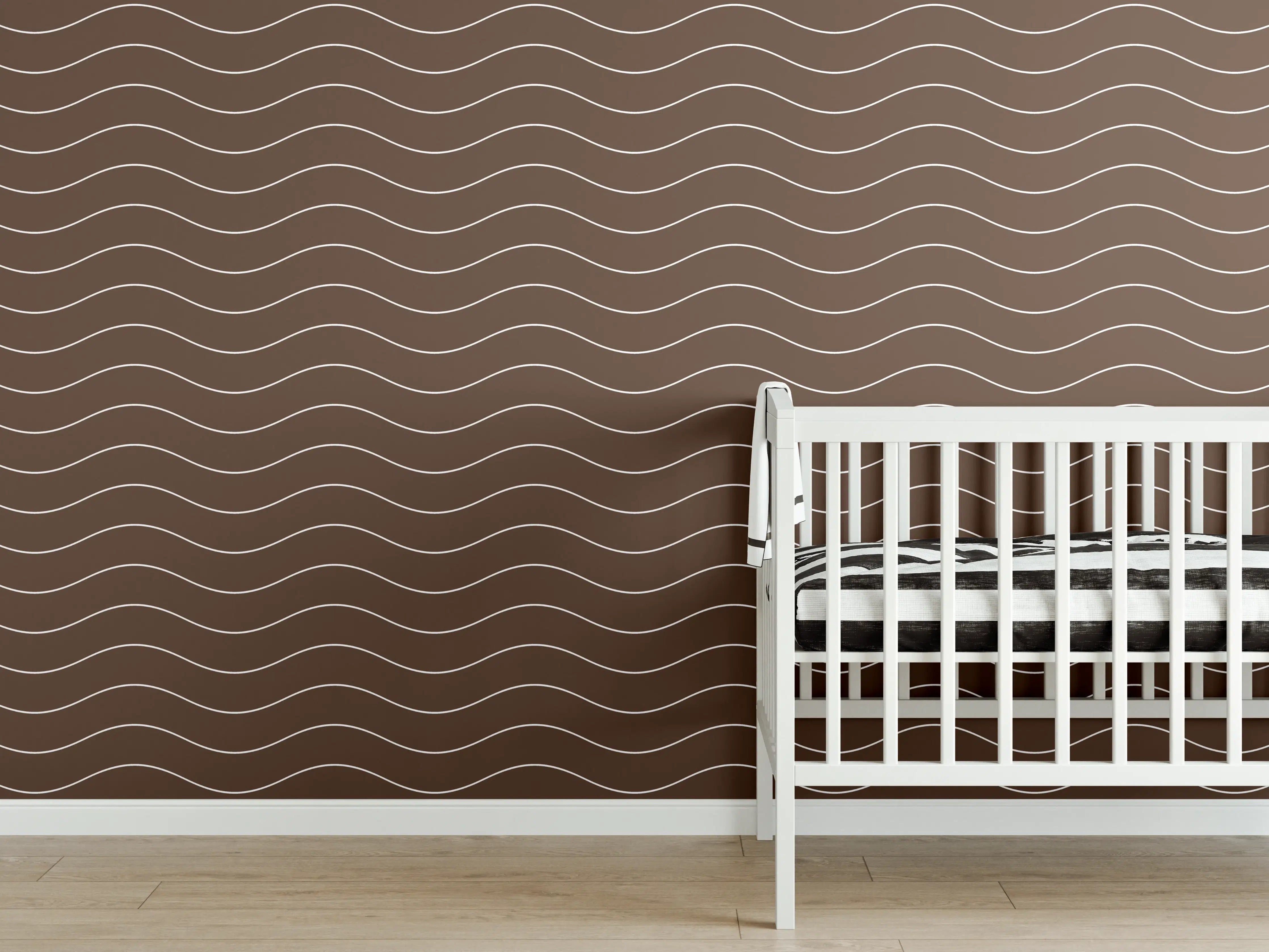 Babyzimmer Wandgestaltung - Helle Marmortextur mit feinen Graunuancen