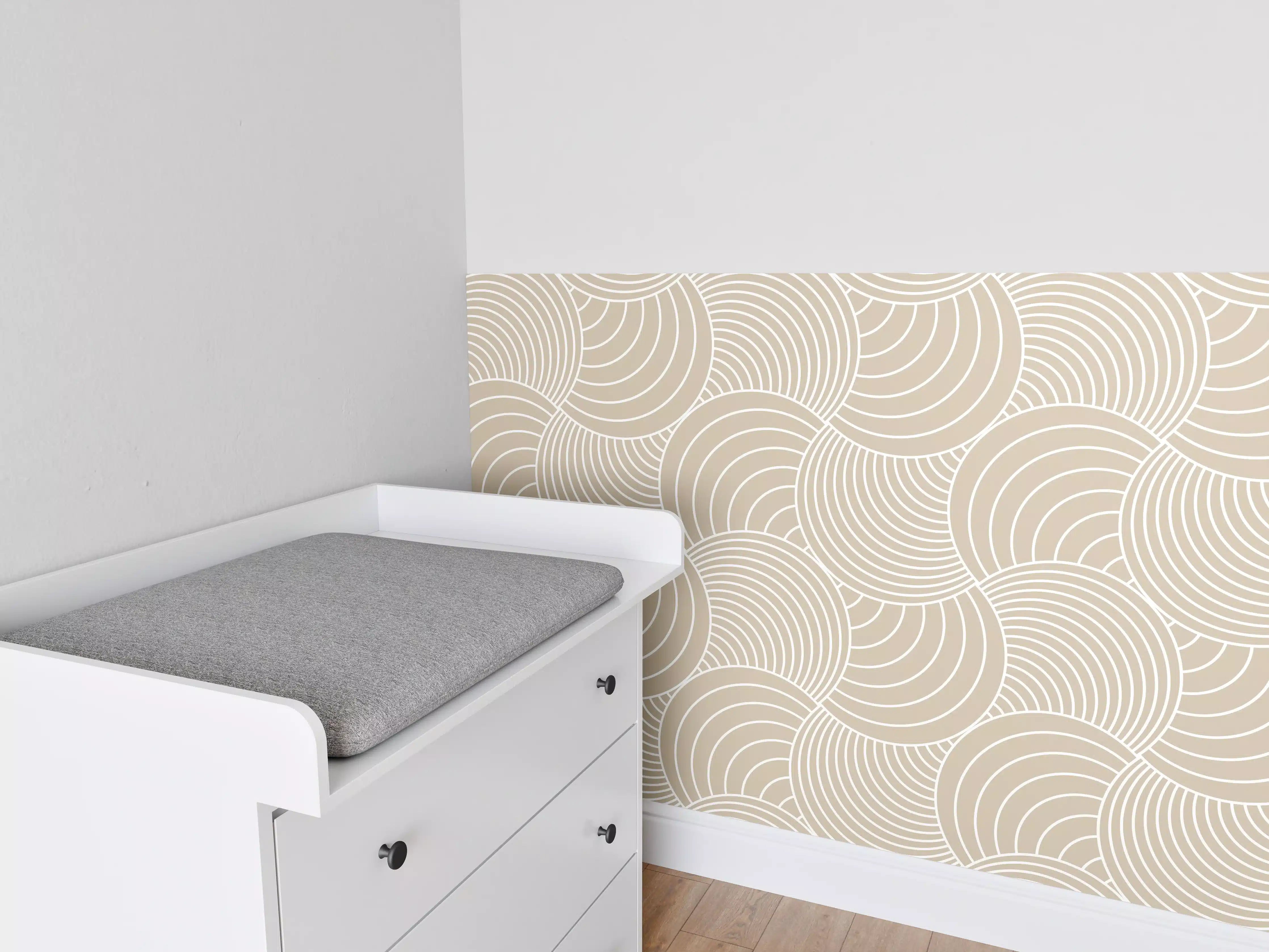 Babyzimmer Wandgestaltung - Helle Weiss-Grau-Marmortextur mit feinen Nuancen