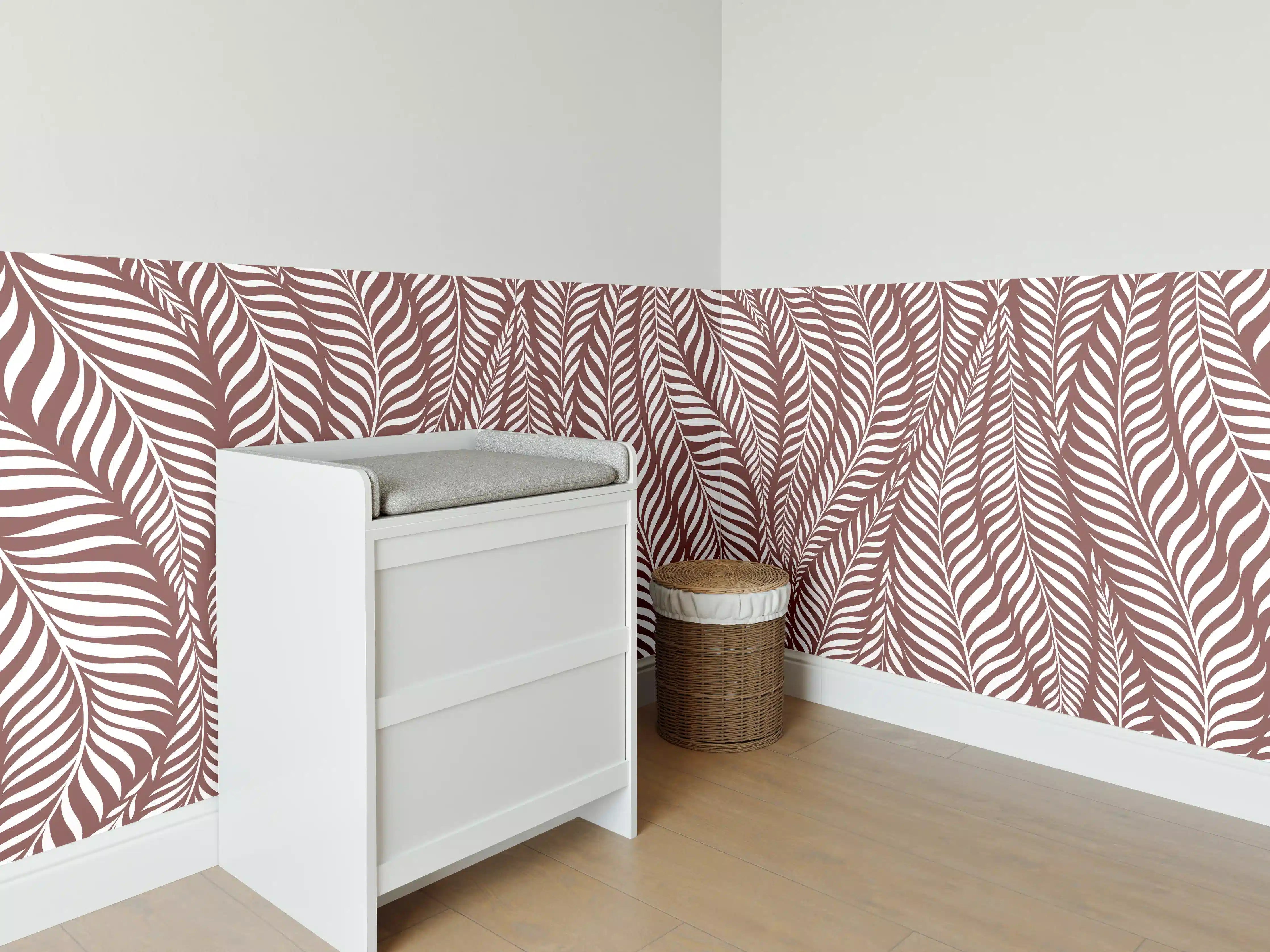 Babyzimmer Wandgestaltung - Helle Weiß-Grau-Musterwand mit feinen Nuancen