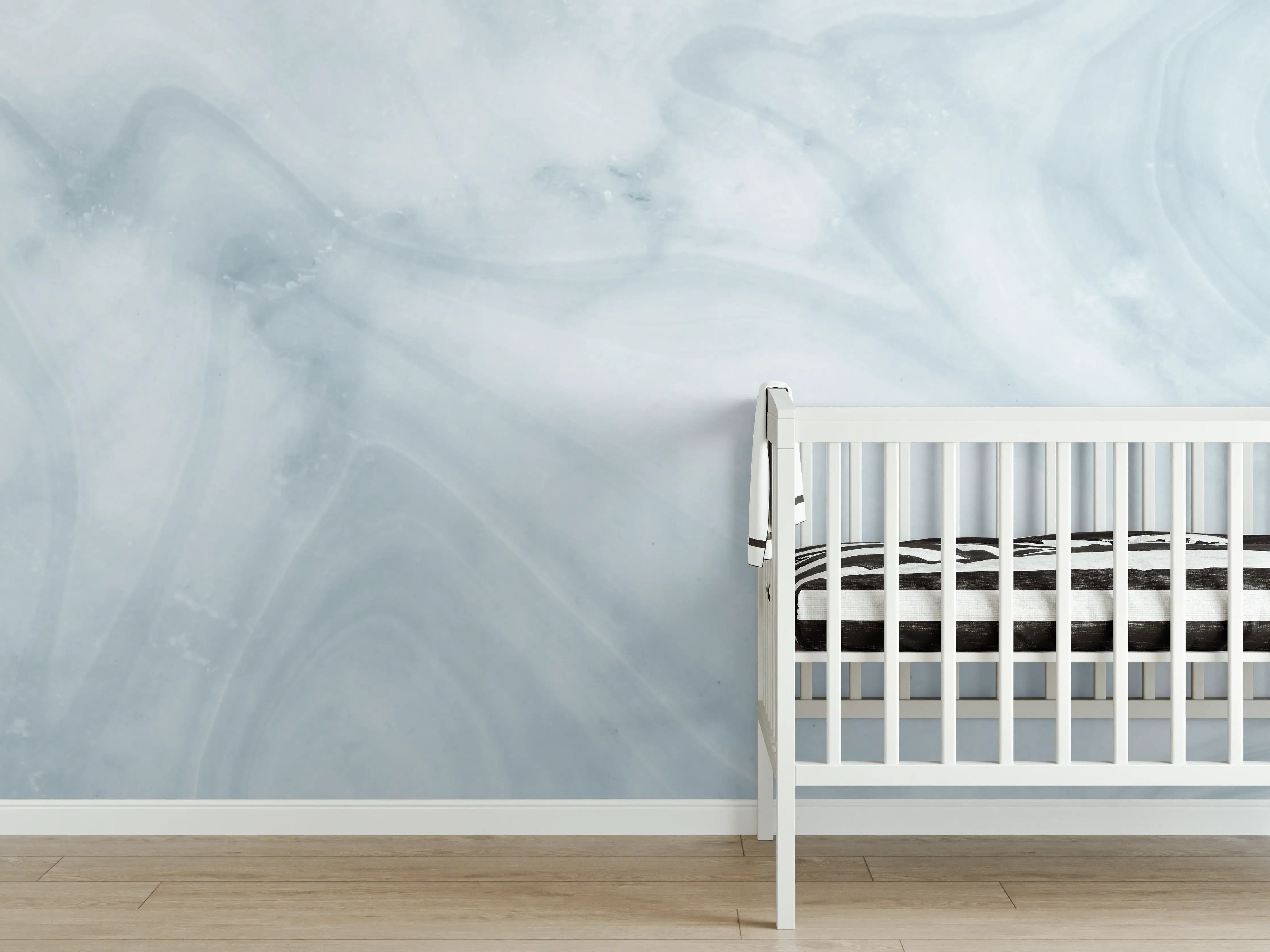 Babyzimmer Wandgestaltung - Helle bläuliche Marmor Textur