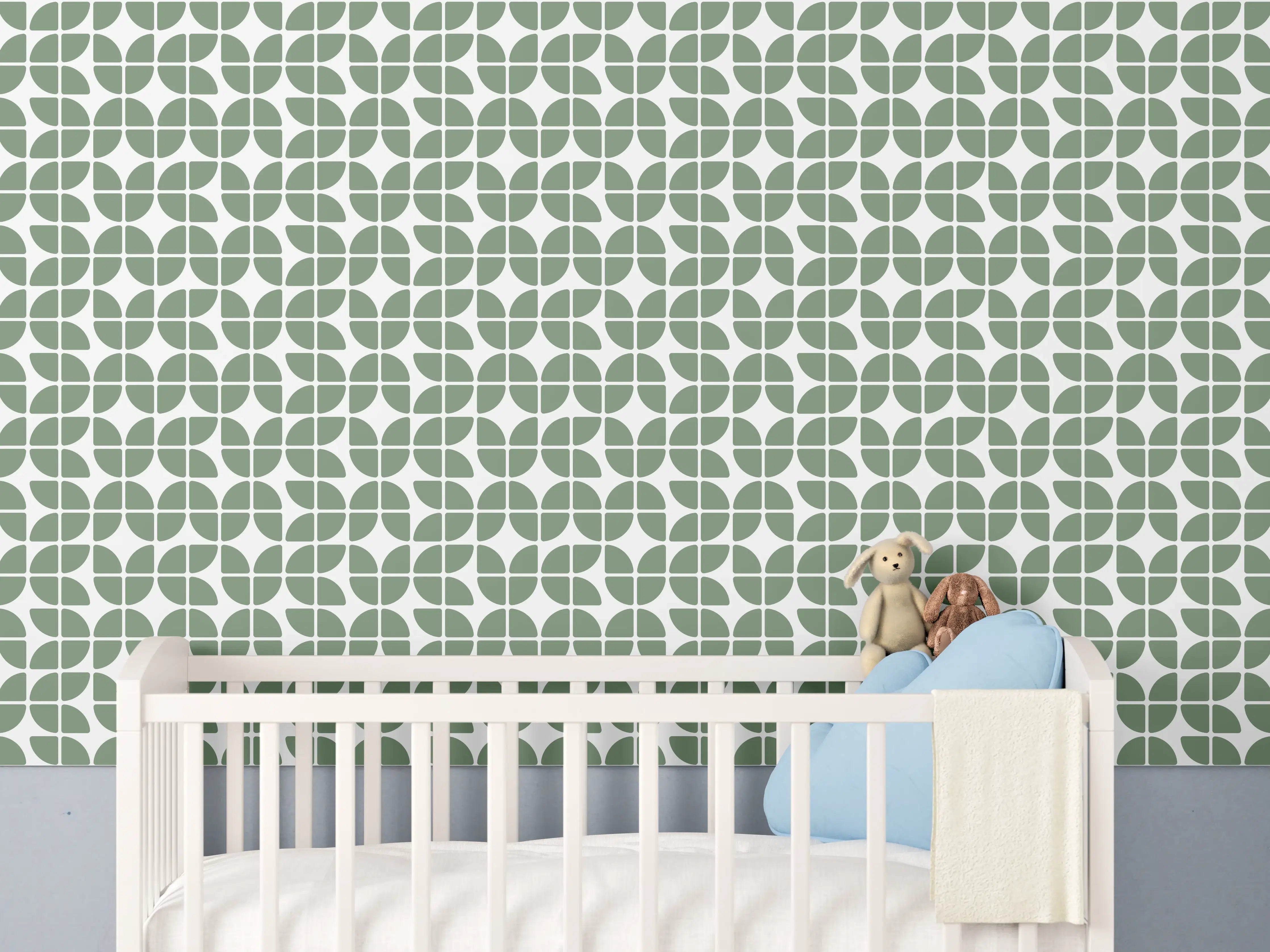 Babyzimmer Wandgestaltung - Helle, elegante Fliesen im Badezimmer