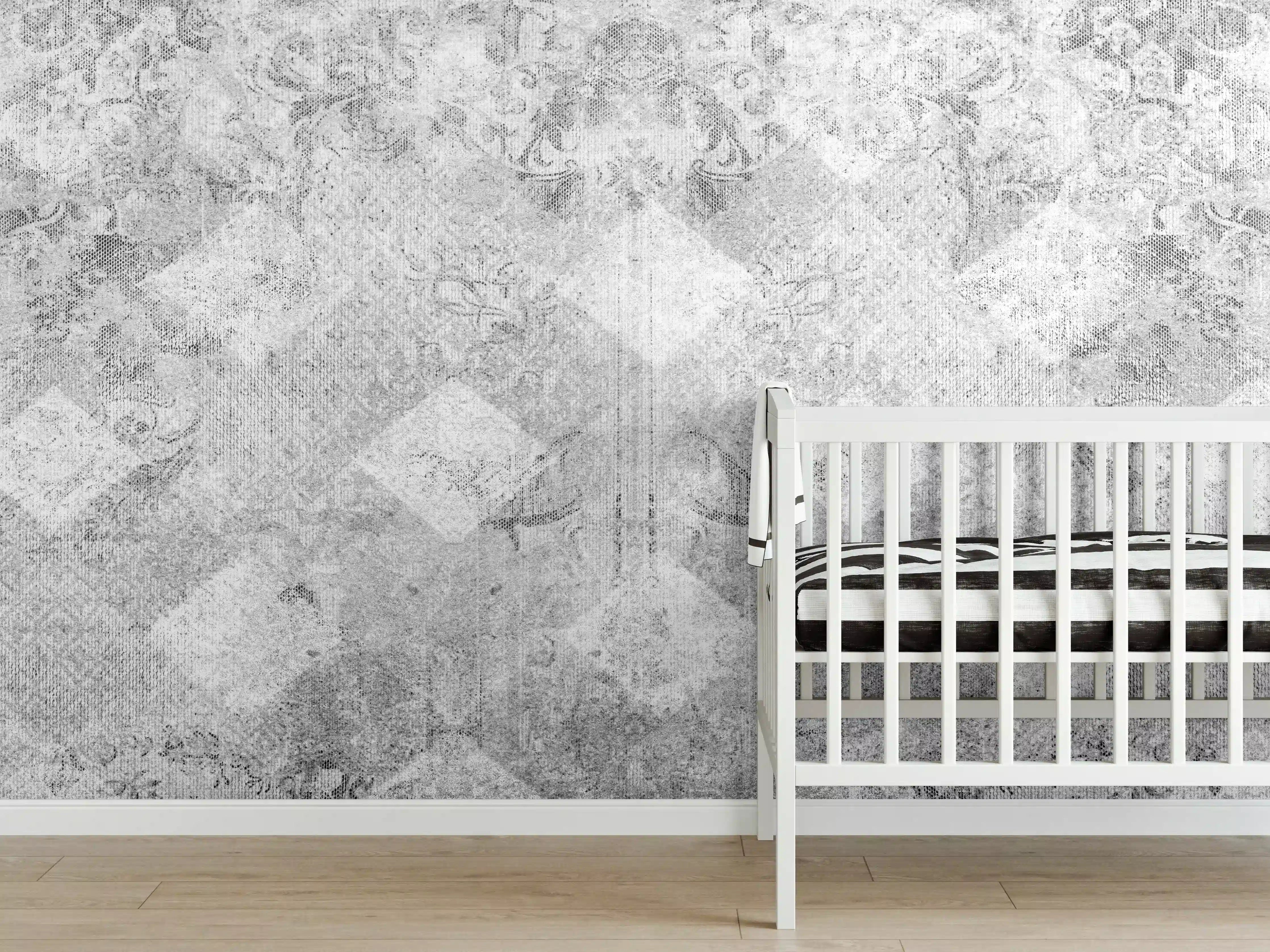 Babyzimmer Wandgestaltung - Heller Grauschimmer auf Betonwand