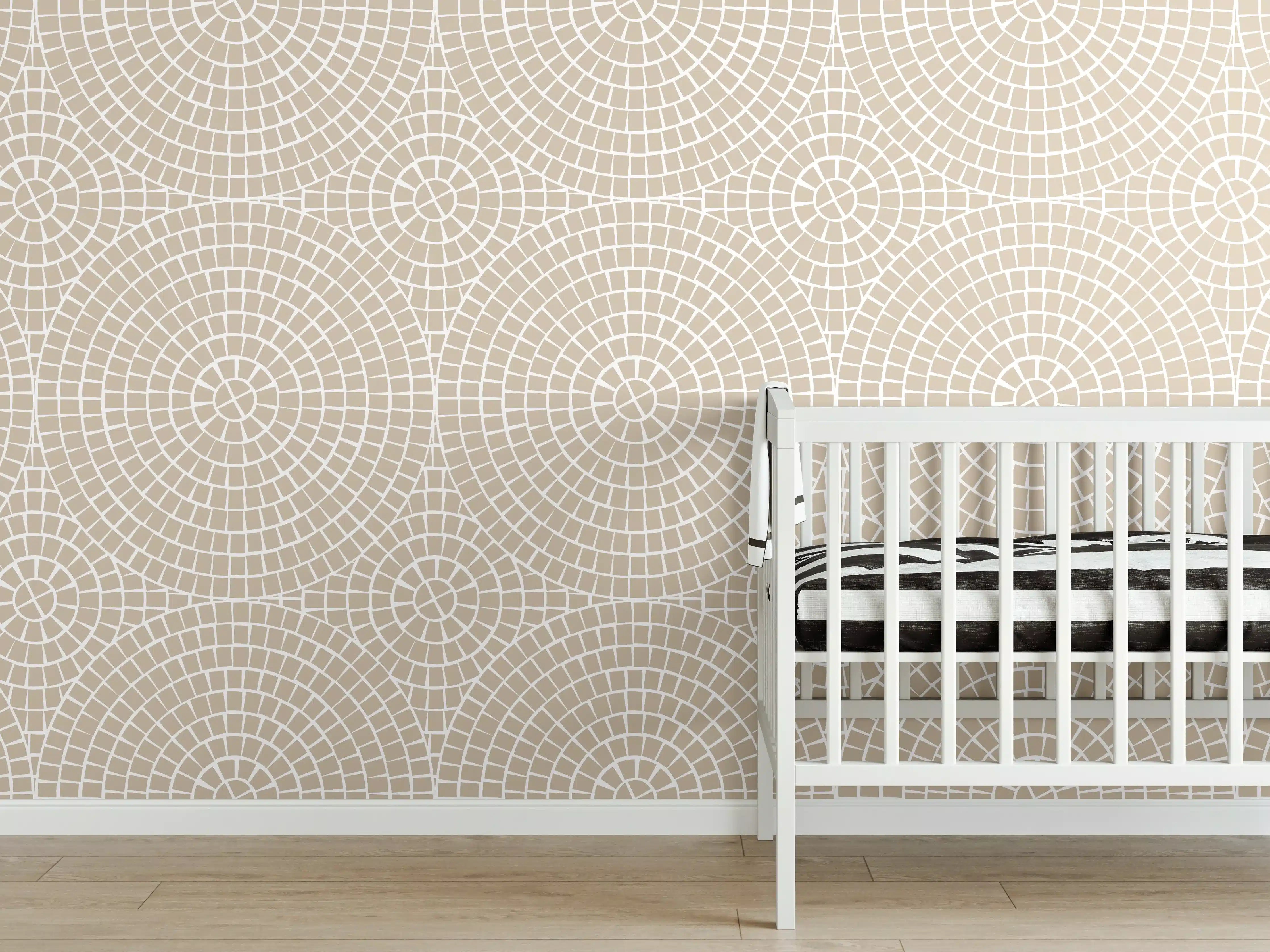 Babyzimmer Wandgestaltung - Heller Luxusy Marble mit zartem grauen Schimmer