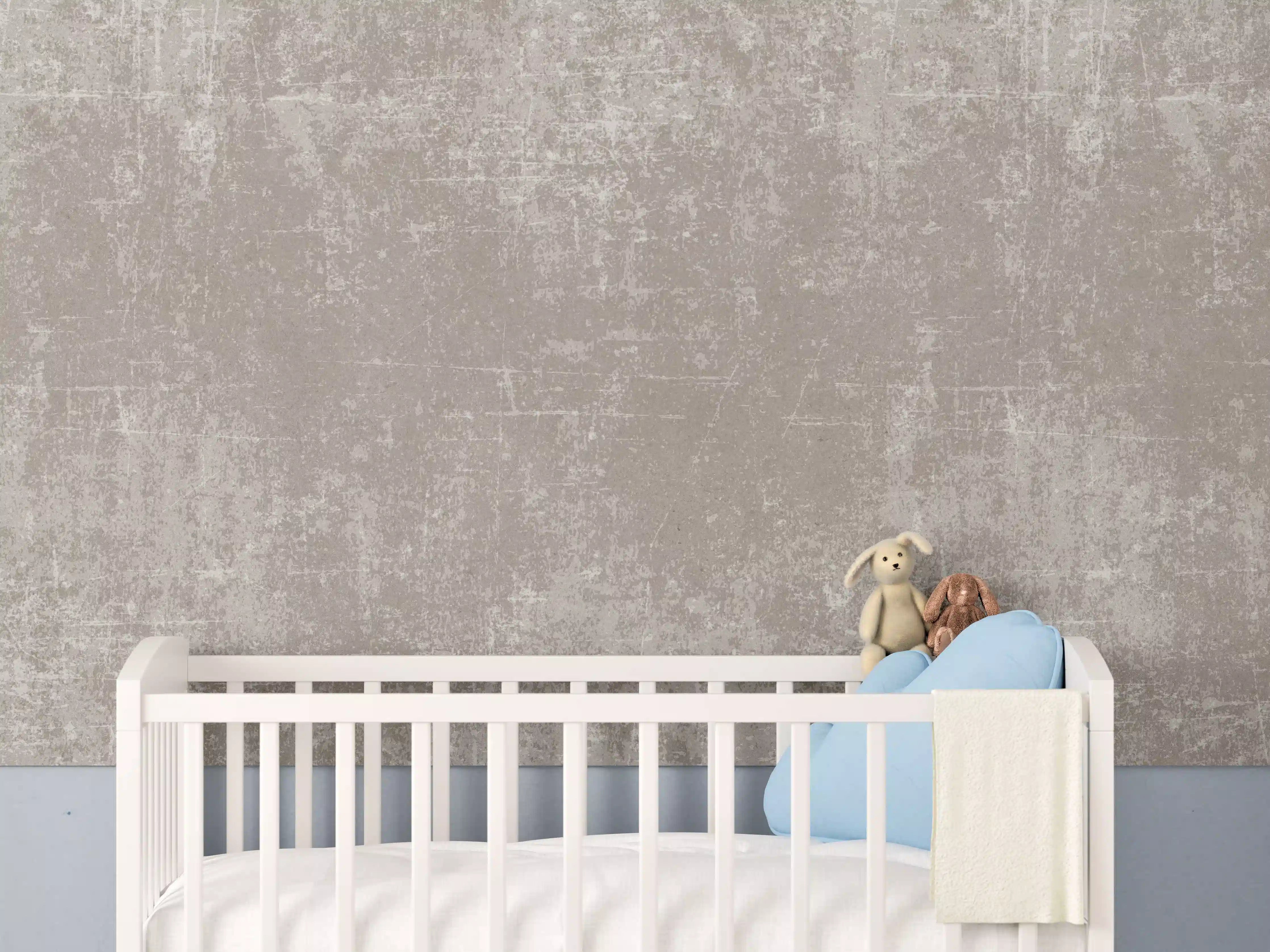 Babyzimmer Wandgestaltung - Heller Zementhintergrund