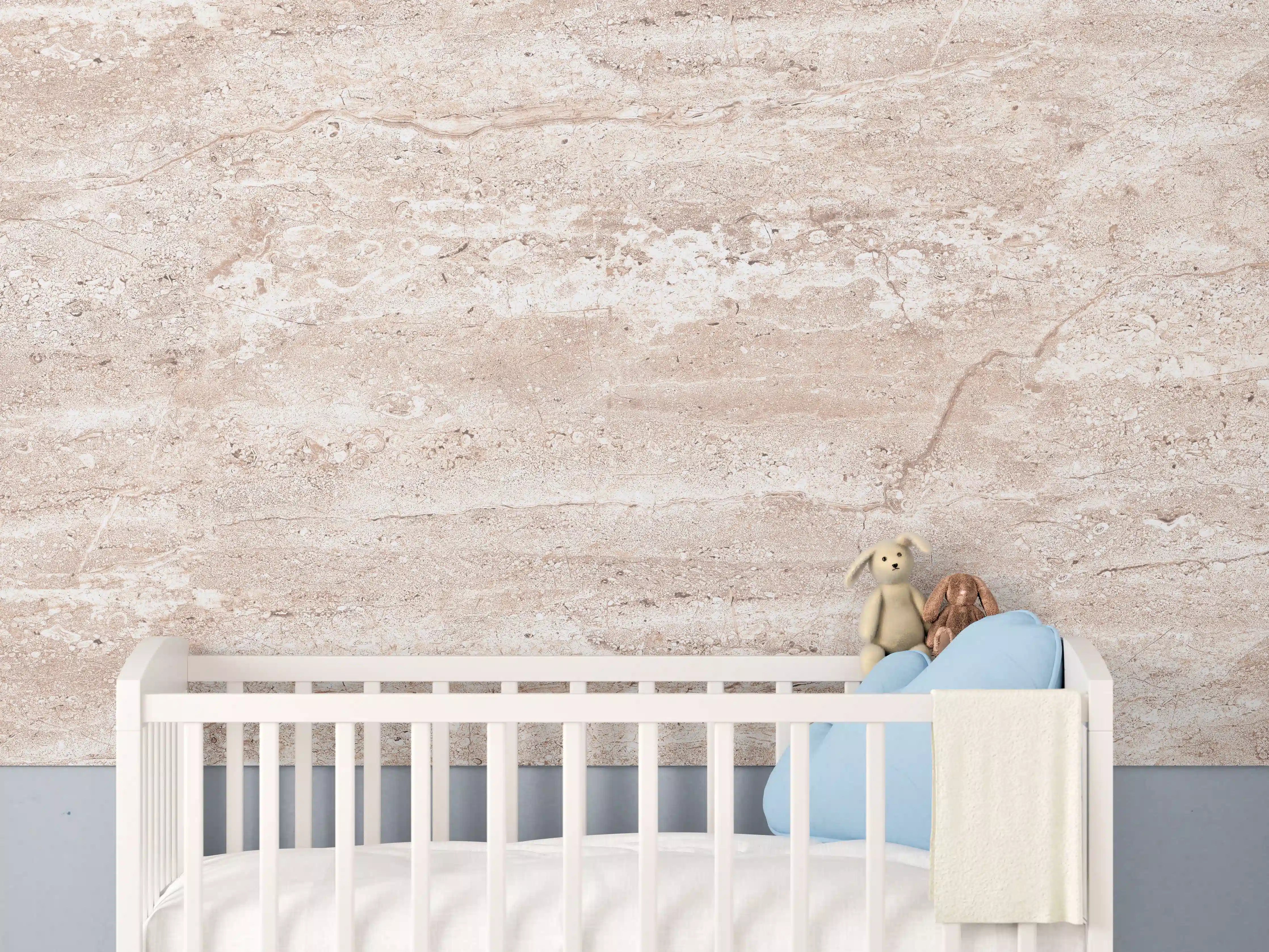 Babyzimmer Wandgestaltung - Heller rostiger Marmor