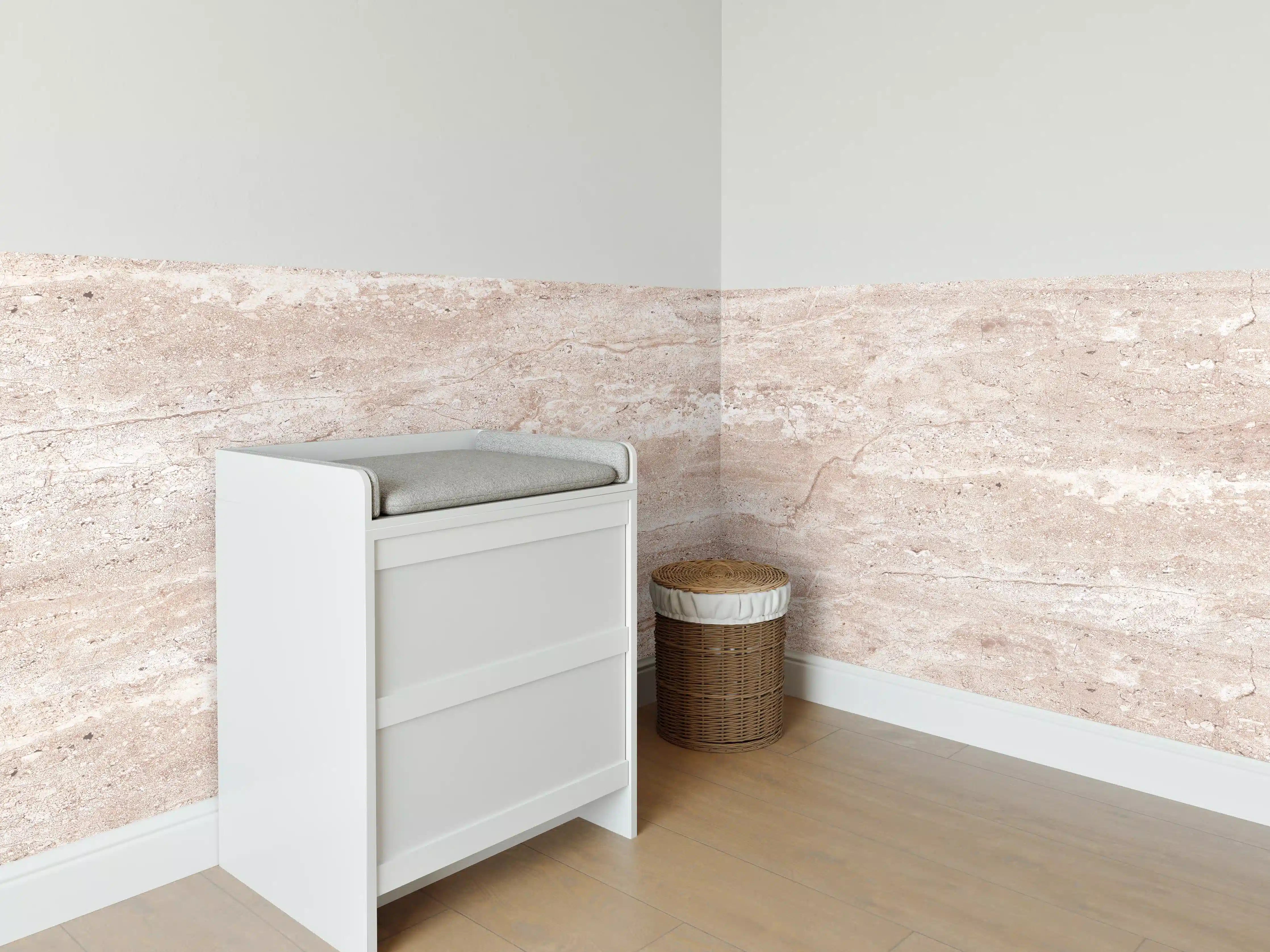 Babyzimmer Wandgestaltung - Heller rostiger Marmor