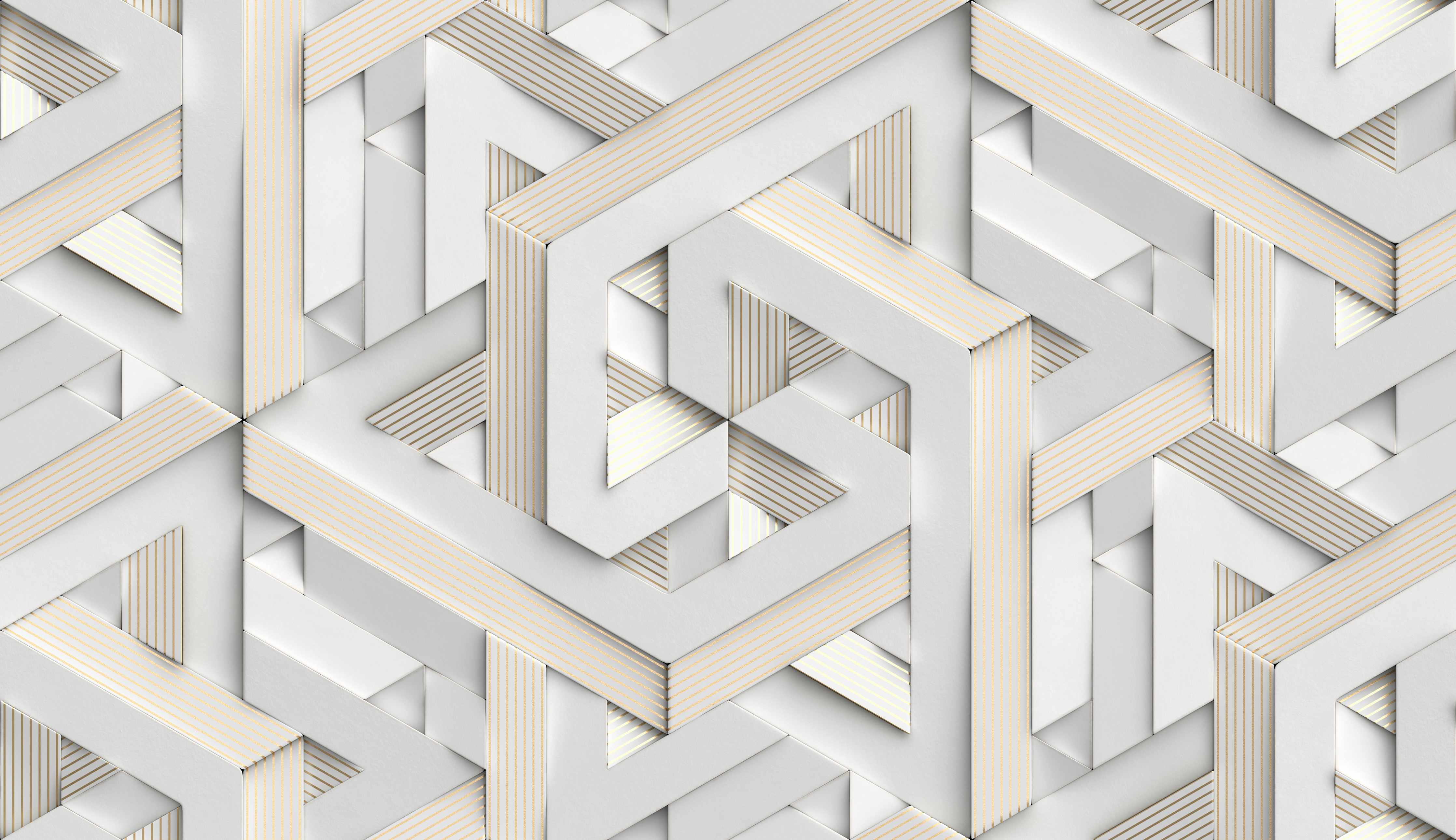 Babyzimmer Wandgestaltung-Helles Mosaik Muster - 3D