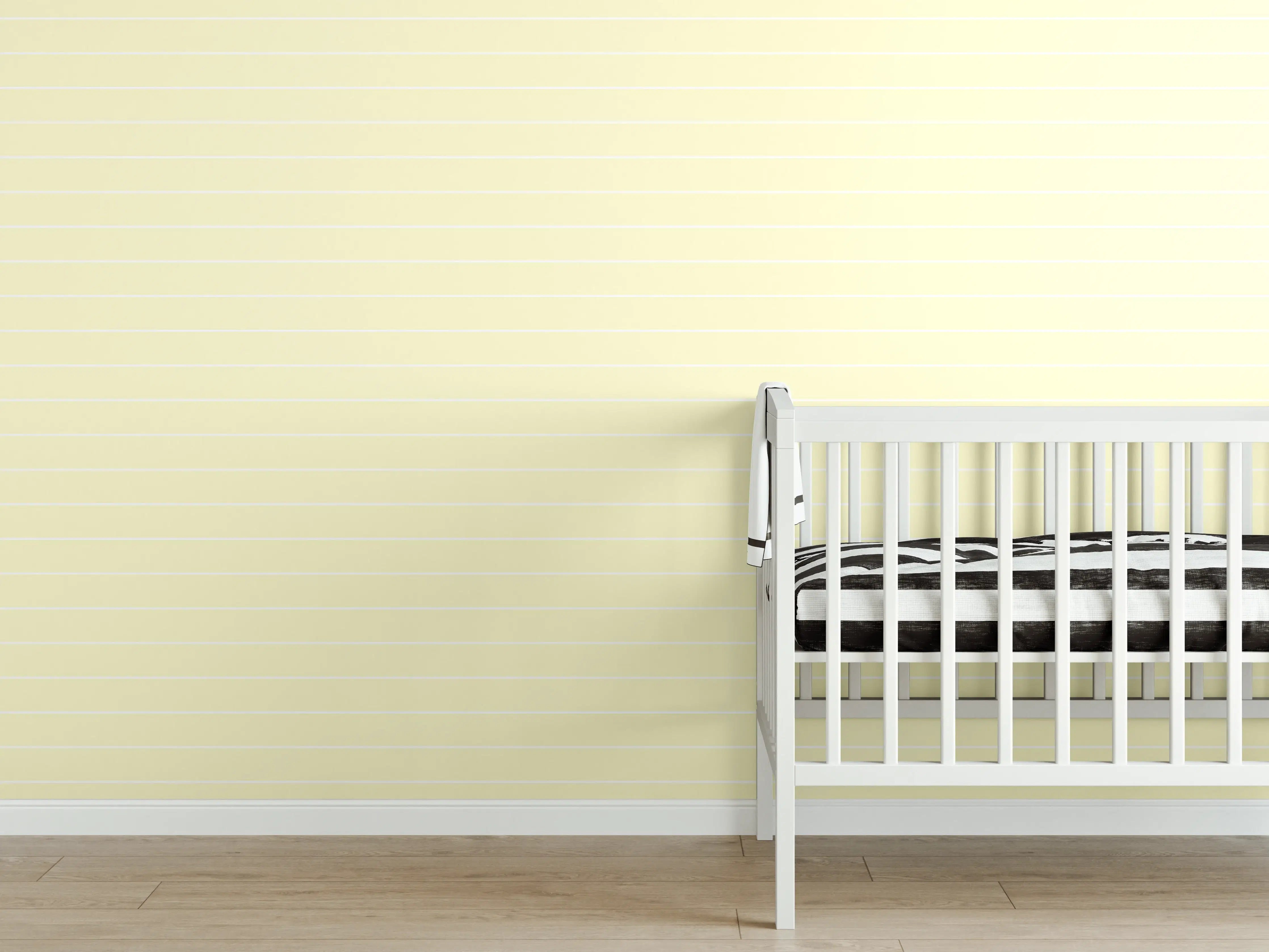 Babyzimmer Wandgestaltung - Hellgelbe Limone-Crema-Fliese