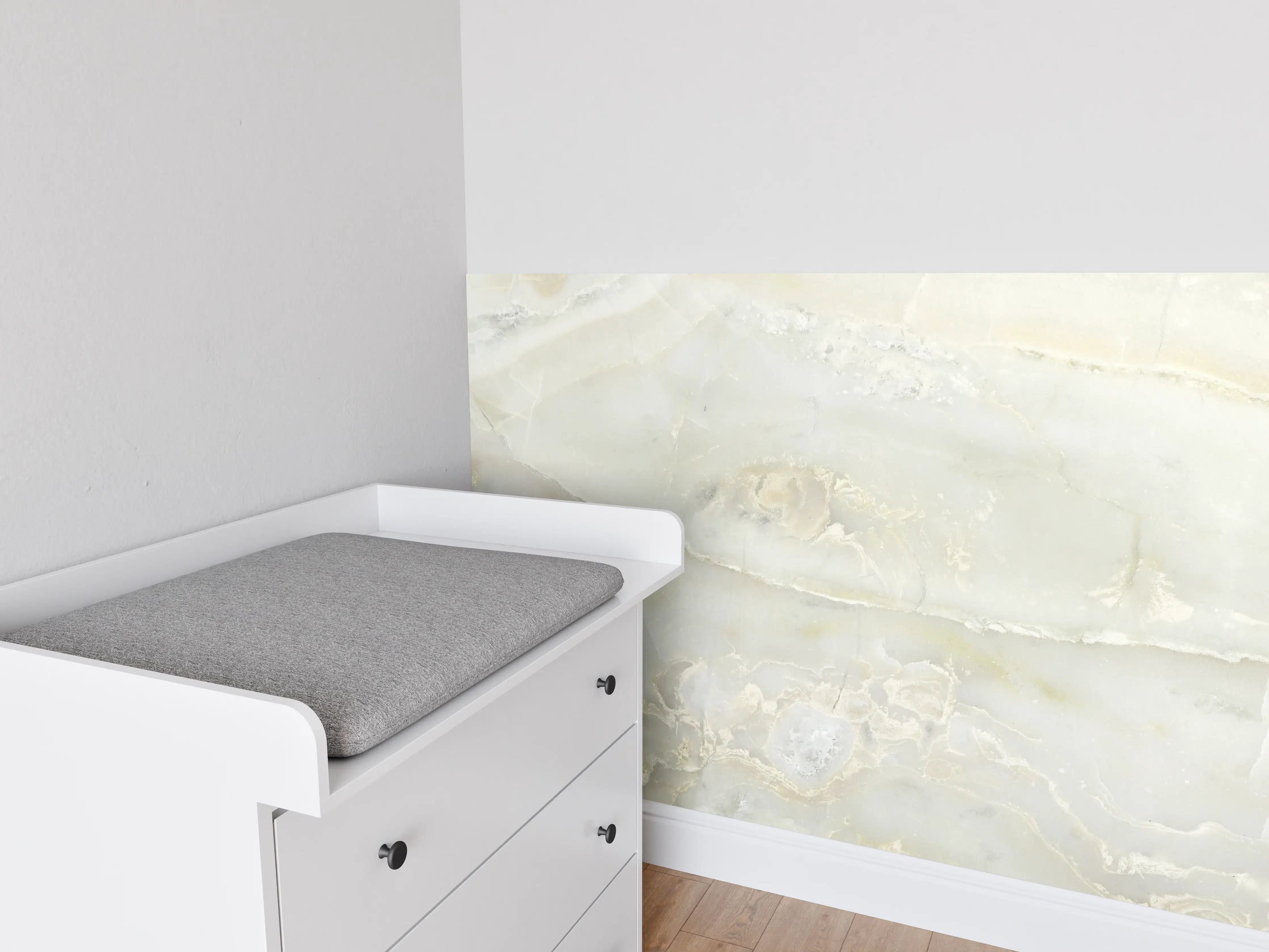 Babyzimmer Wandgestaltung - Hellgrüner Marmor