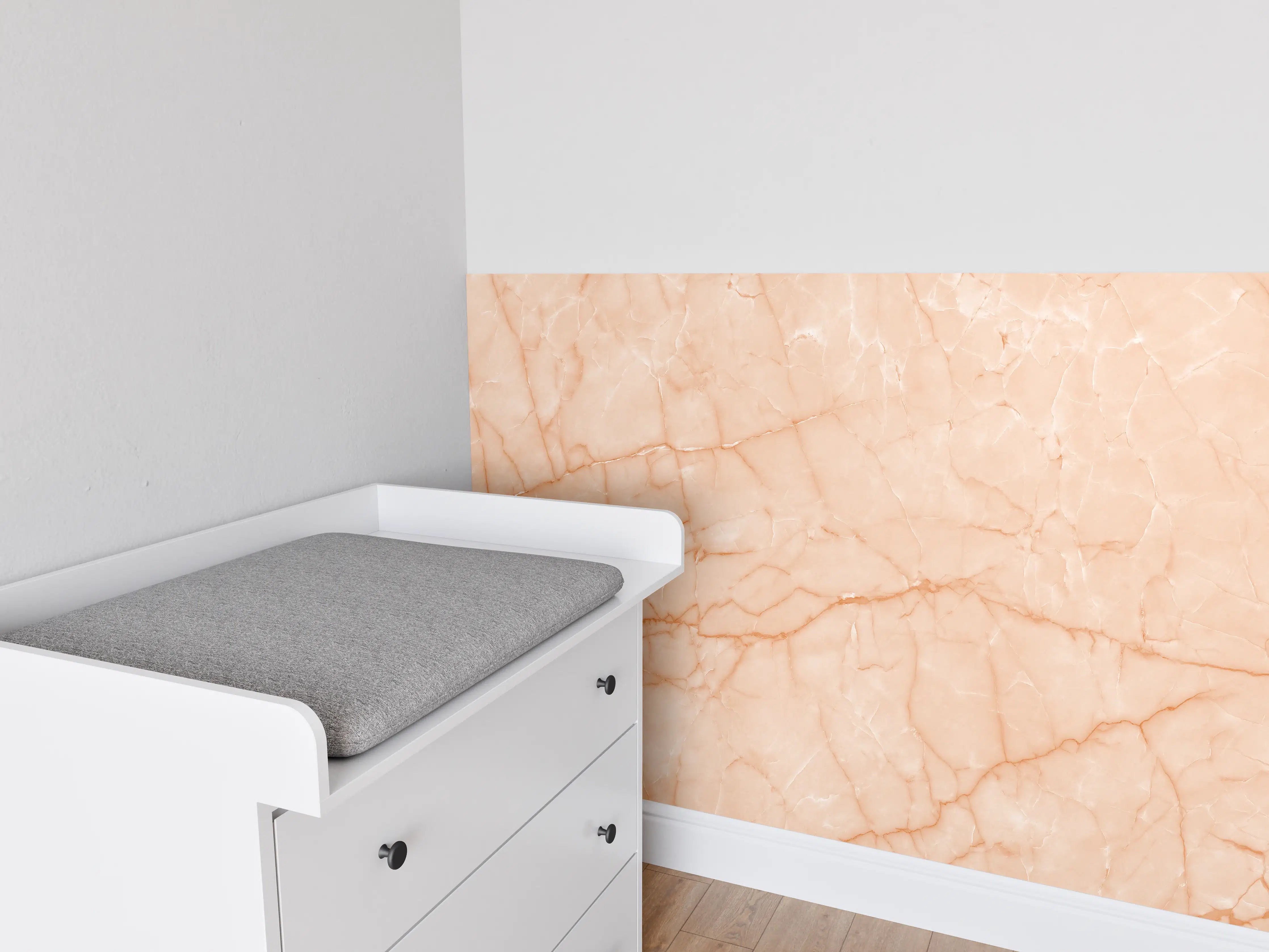 Babyzimmer Wandgestaltung - Hellrosa Marmor Naturstein