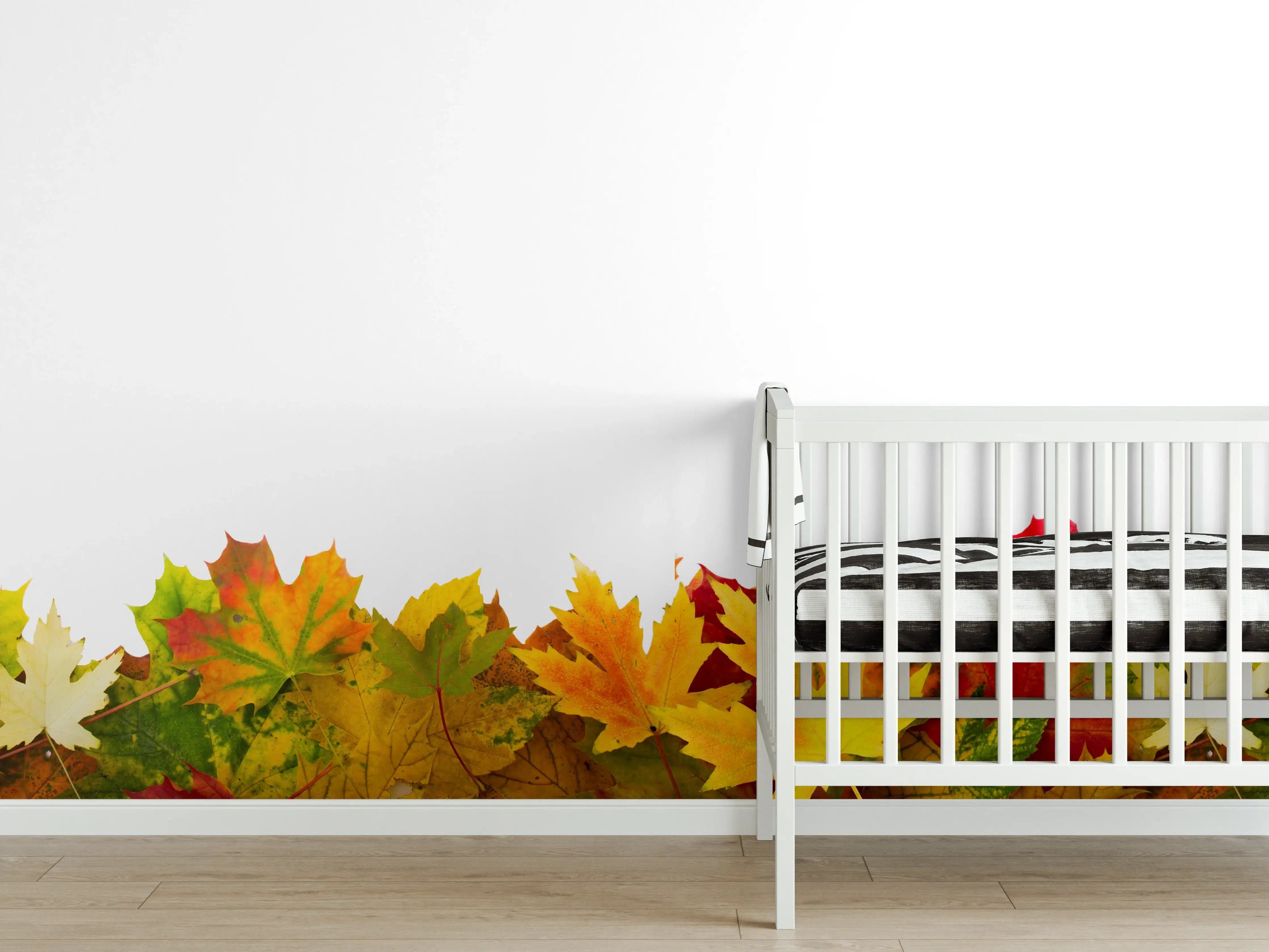 Babyzimmer Wandgestaltung - Herbst Laub