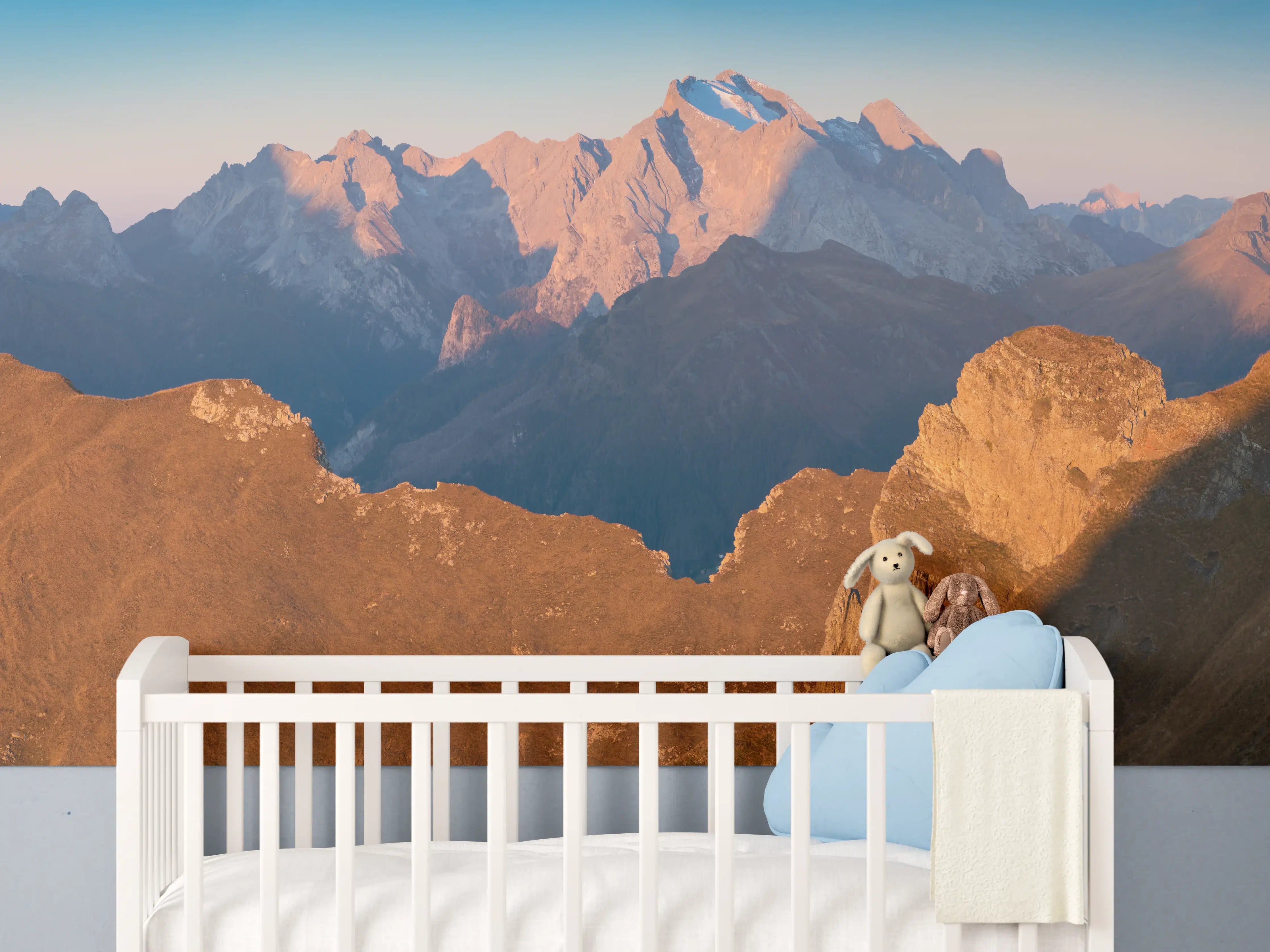 Babyzimmer Wandgestaltung - Herbstlicher Blick auf das Tal des Passo Giau - Italien