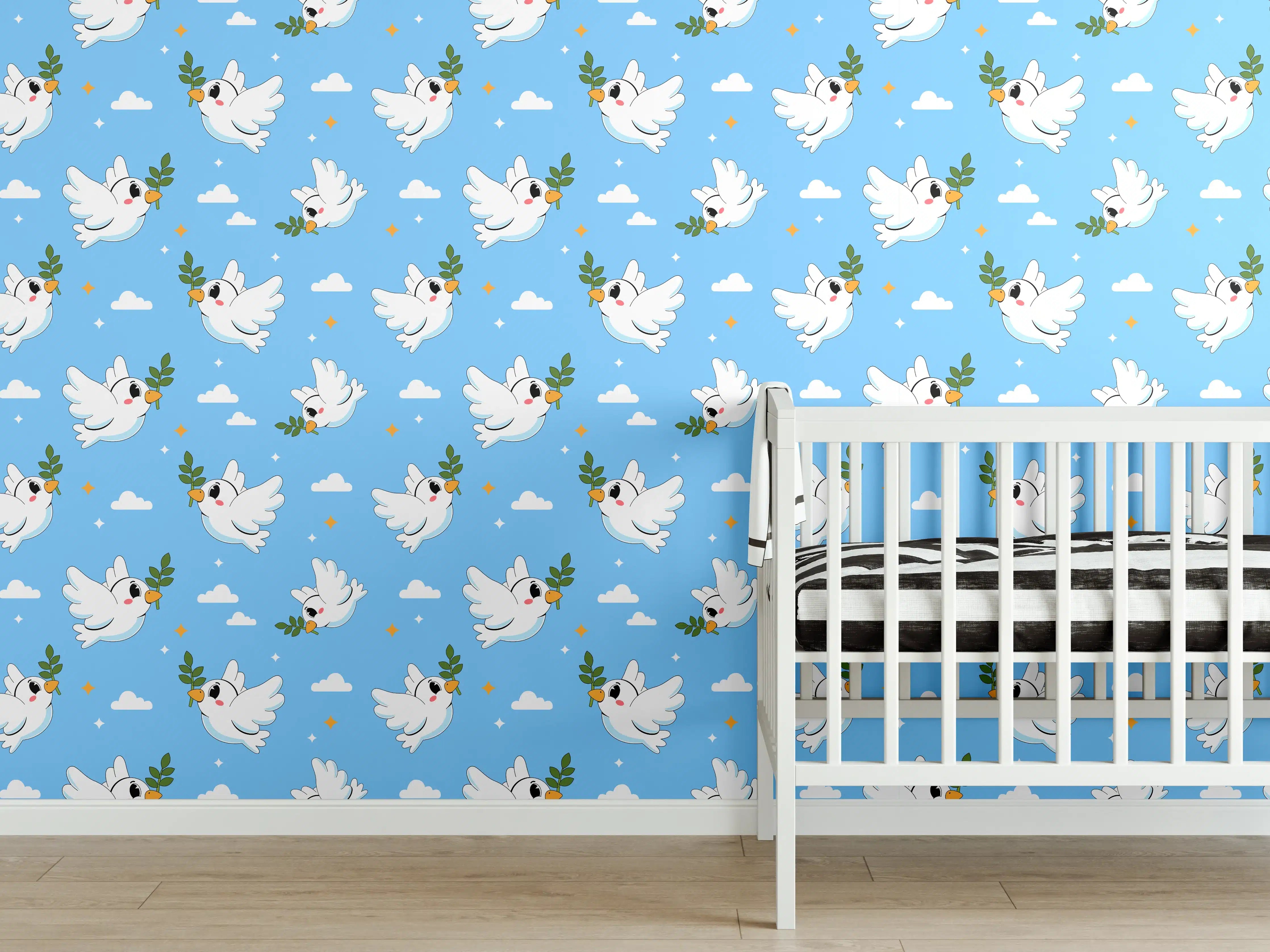 Babyzimmer Wandgestaltung - Himmlische Embraer E2-Flugzeuge