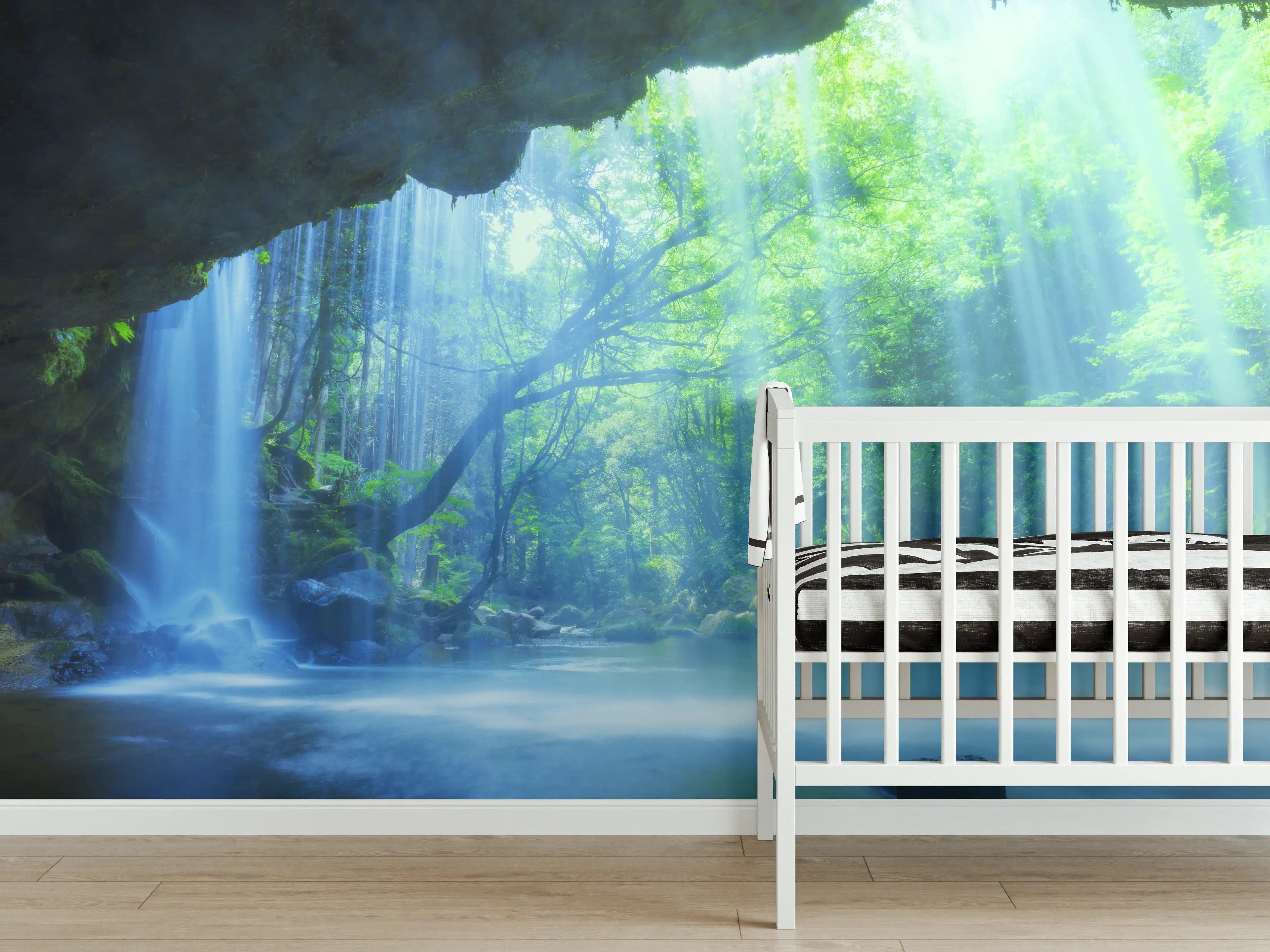 Babyzimmer Wandgestaltung - Hinter Nabigataki-Wasserfall Ansicht