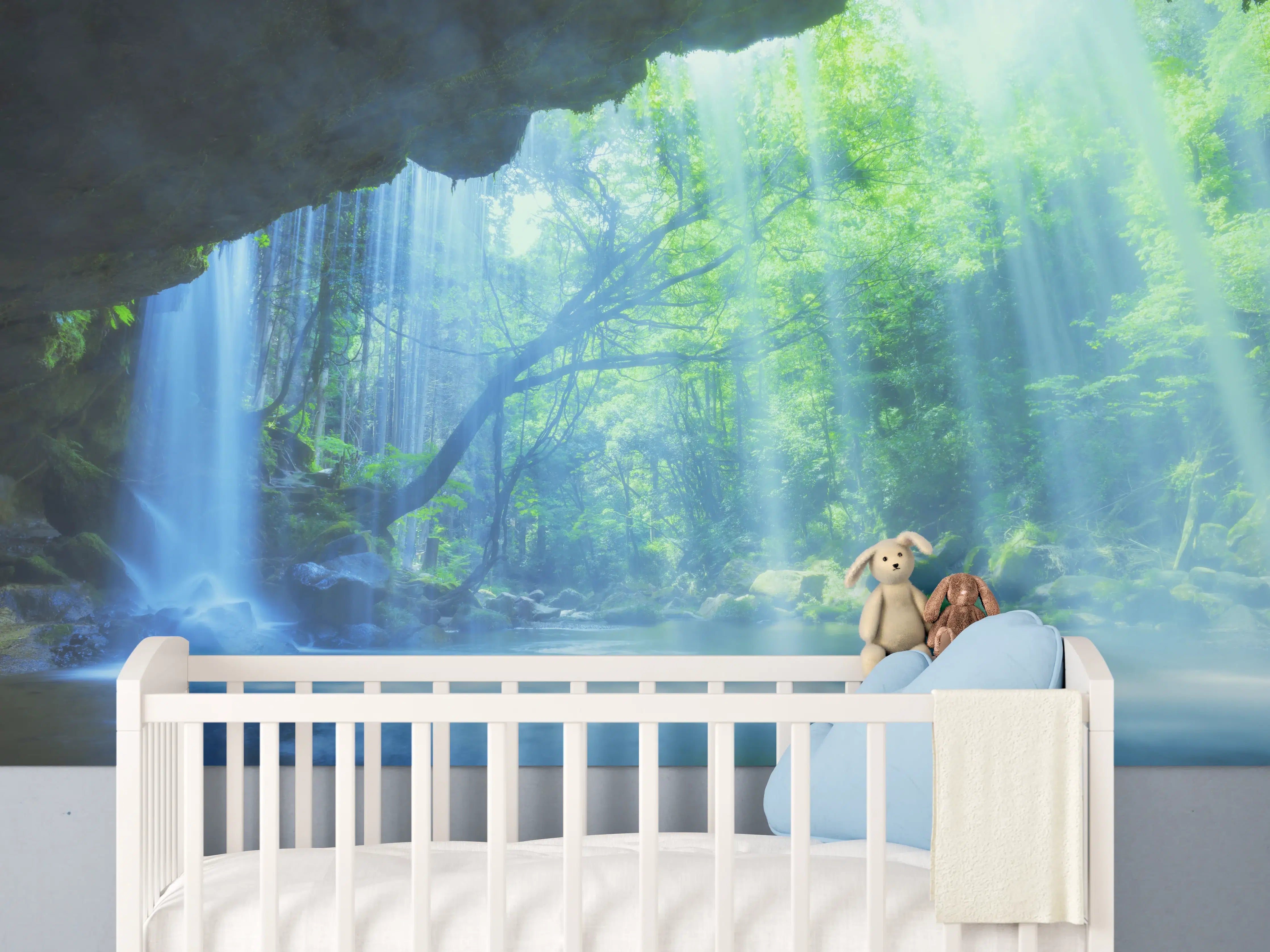 Babyzimmer Wandgestaltung - Hinter Nabigataki-Wasserfall Ansicht