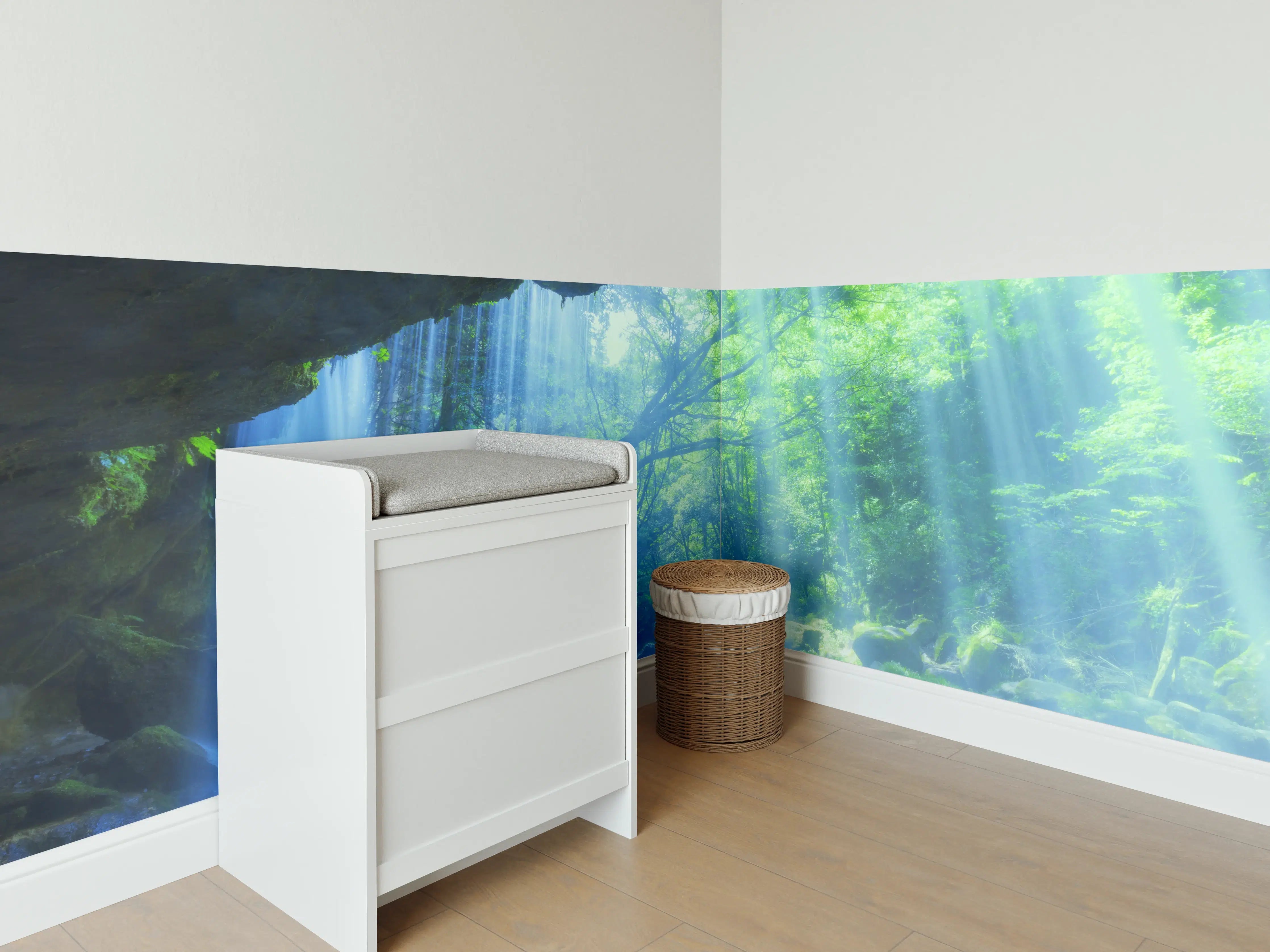 Babyzimmer Wandgestaltung - Hinter Nabigataki-Wasserfall Ansicht