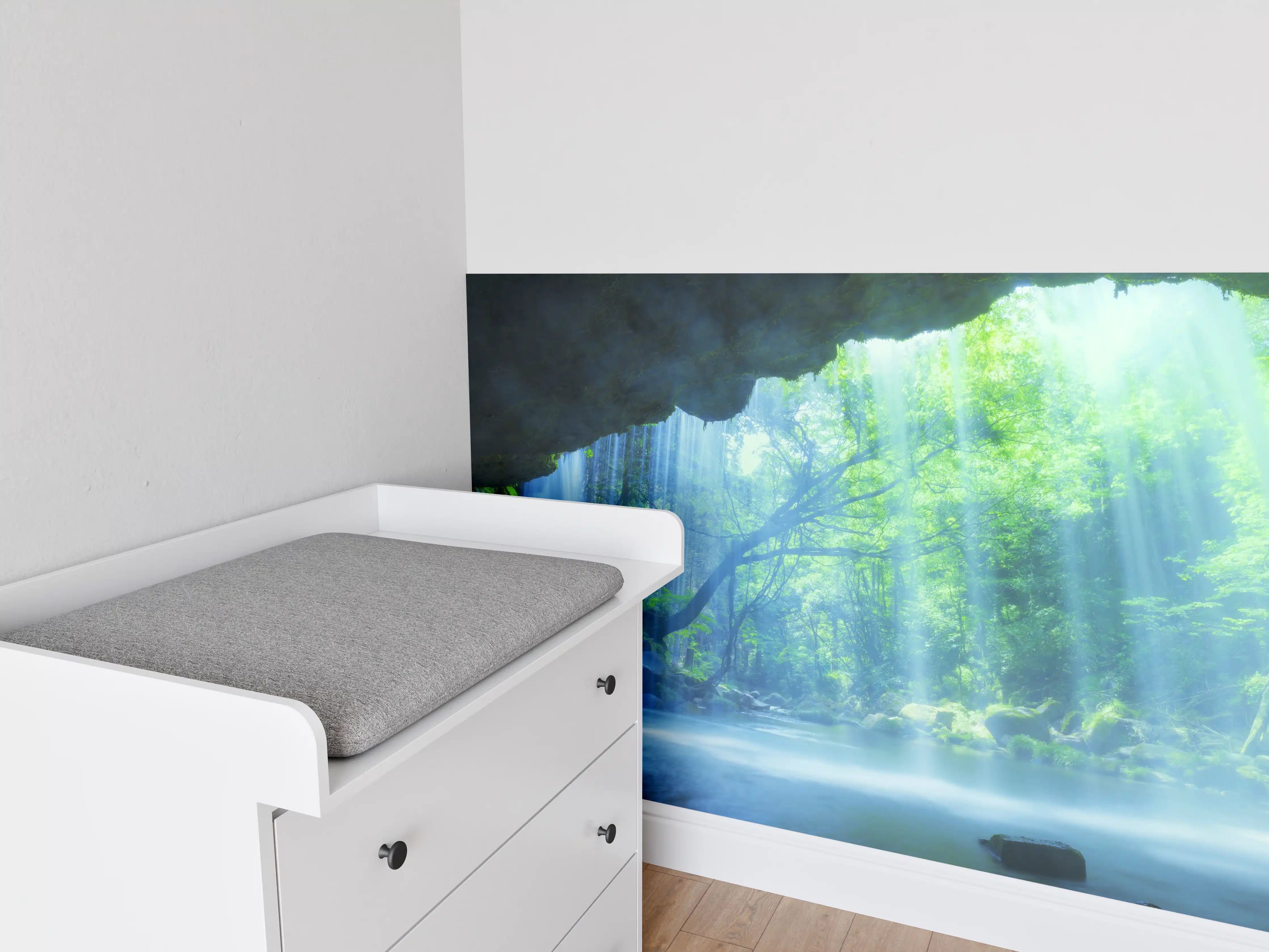 Babyzimmer Wandgestaltung - Hinter Nabigataki-Wasserfall Ansicht