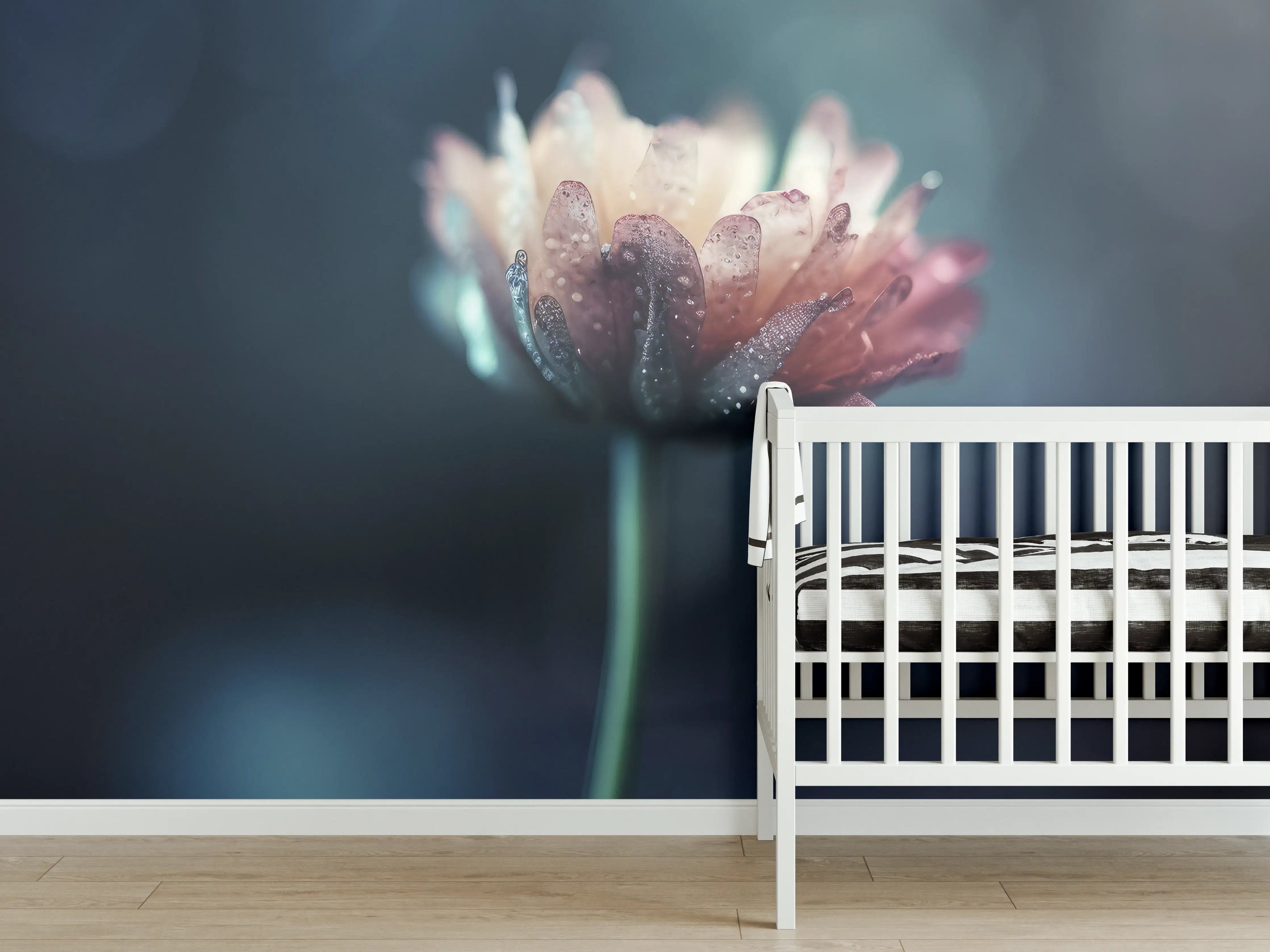 Babyzimmer Wandgestaltung - Hochauflösende Blume - verschwommen