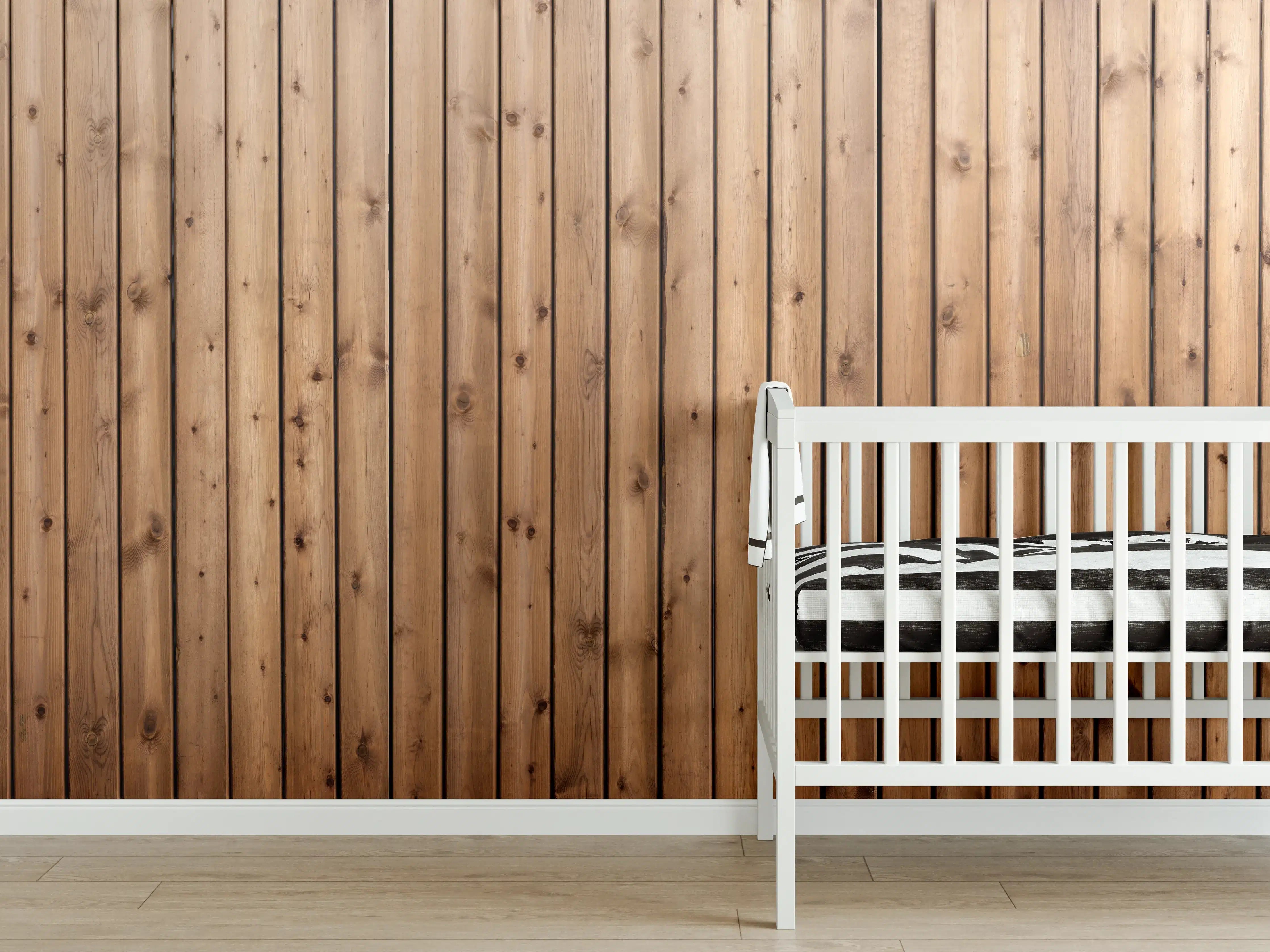 Babyzimmer Wandgestaltung - Hochauflösende Holzbrett-Struktur