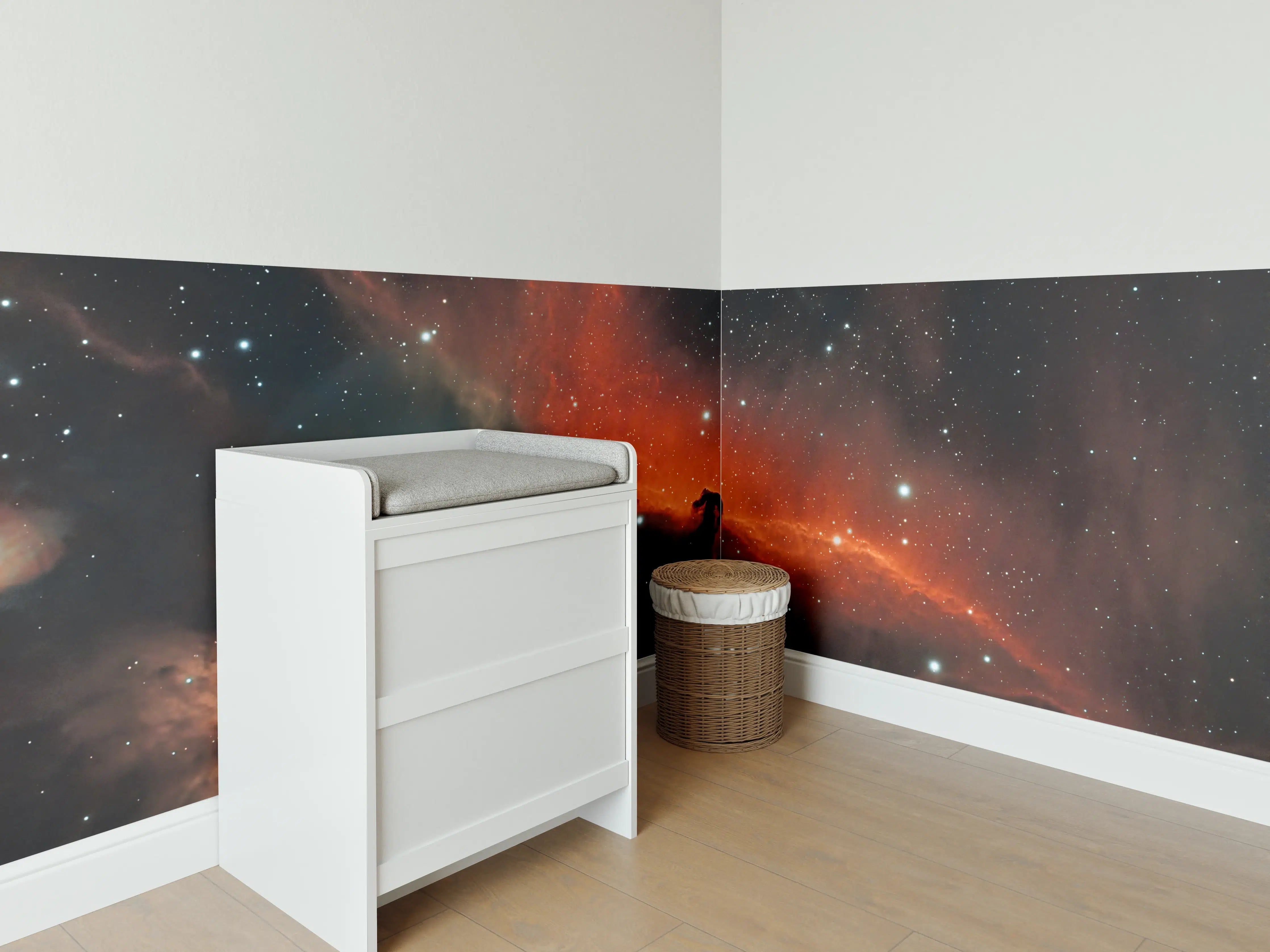Babyzimmer Wandgestaltung - Horsehead amd Flame Nebula