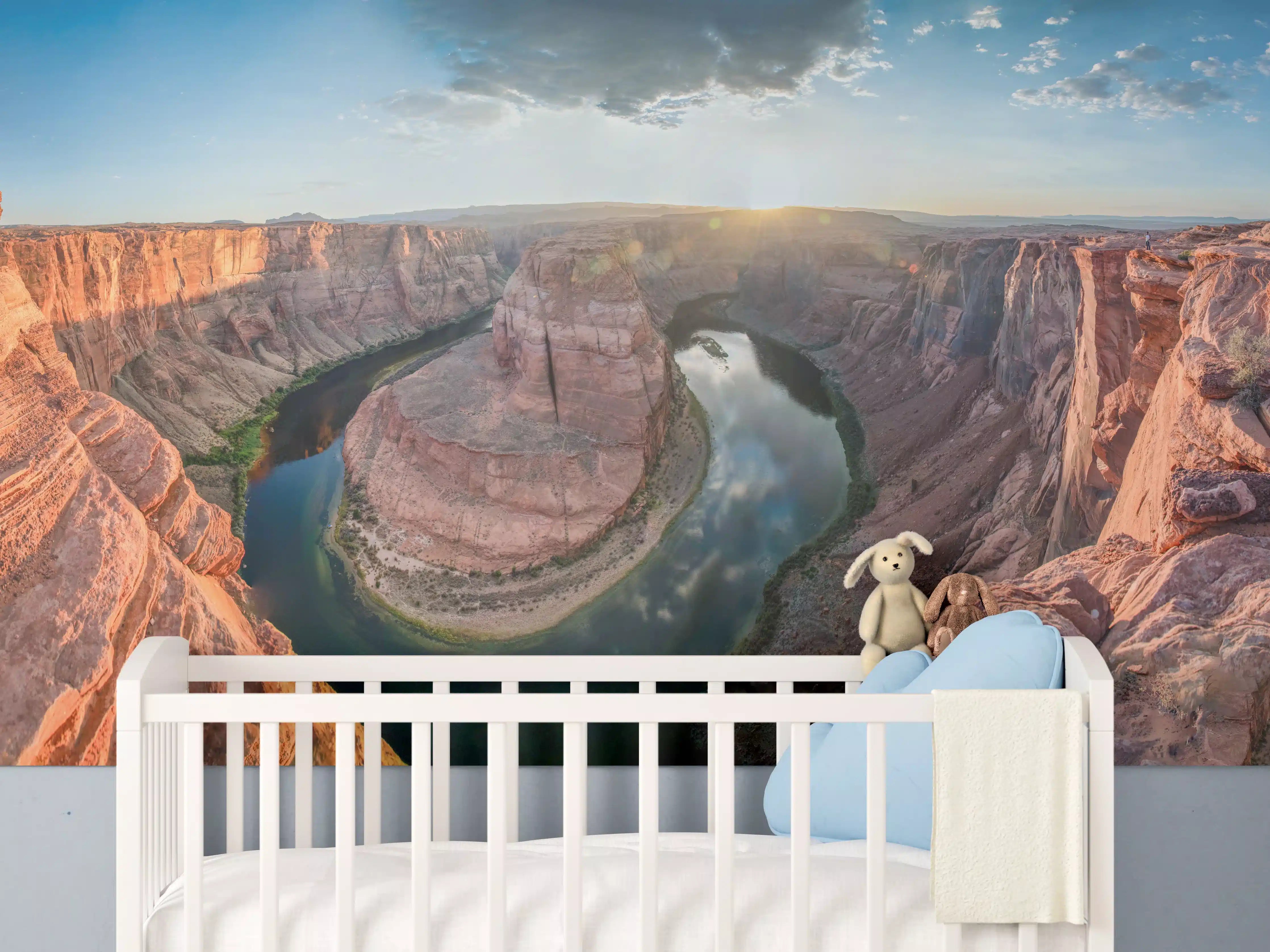 Babyzimmer Wandgestaltung - Horseshoe Bend Sonnenuntergang