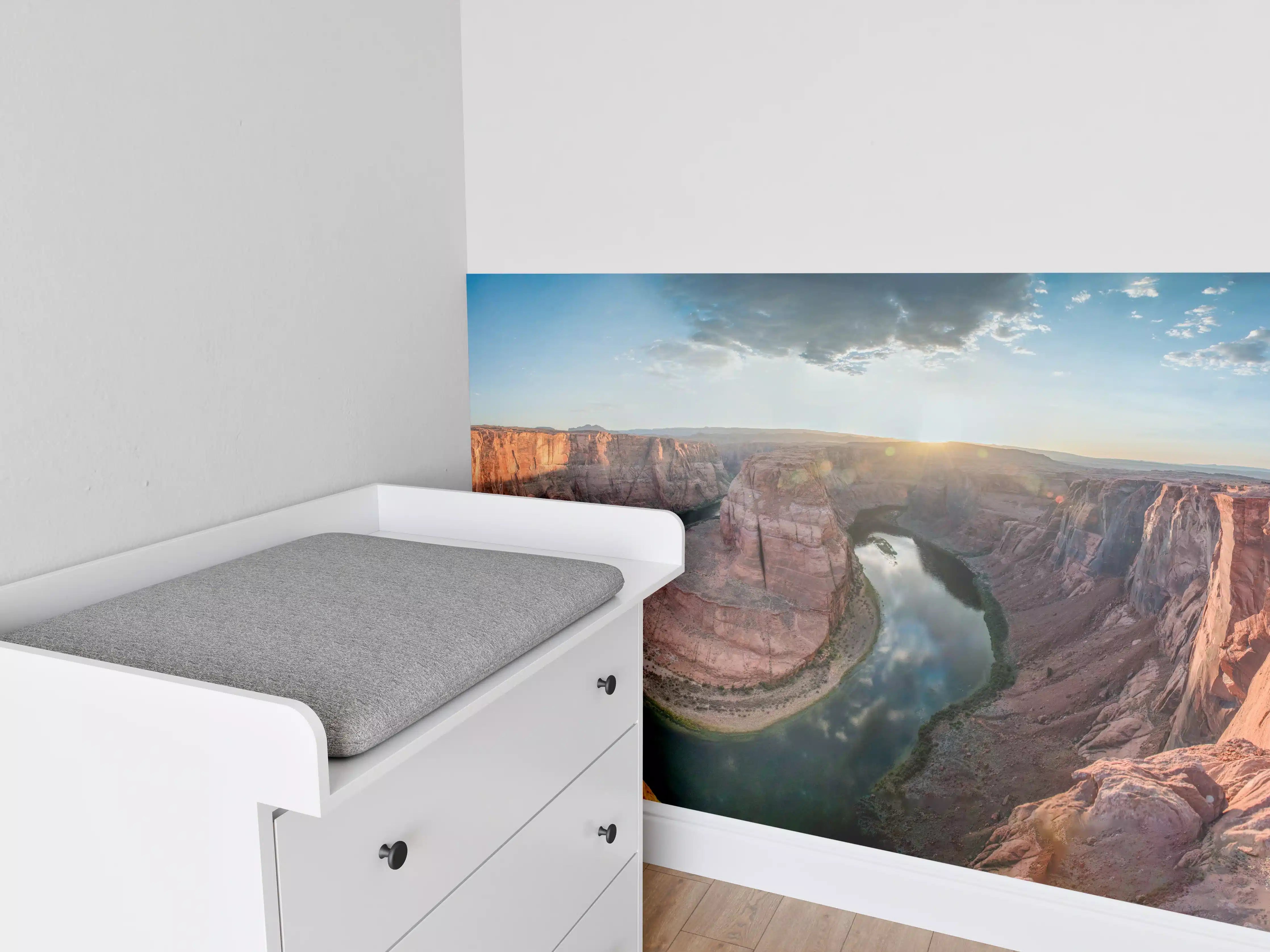 Babyzimmer Wandgestaltung - Horseshoe Bend Sonnenuntergang